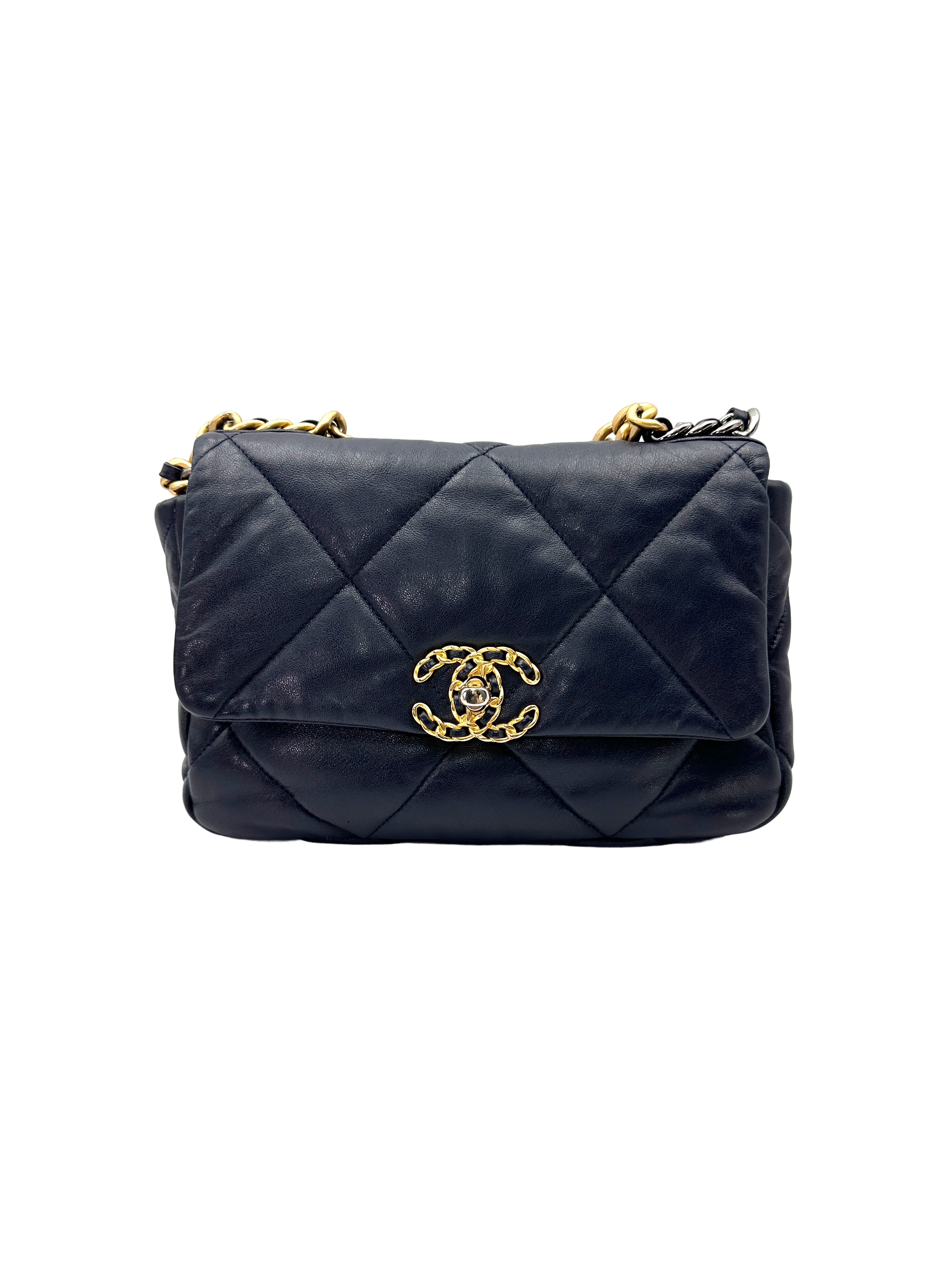 Chanel 19Bag Navy Quilted Leather Flap Bag(29***41) CC2433