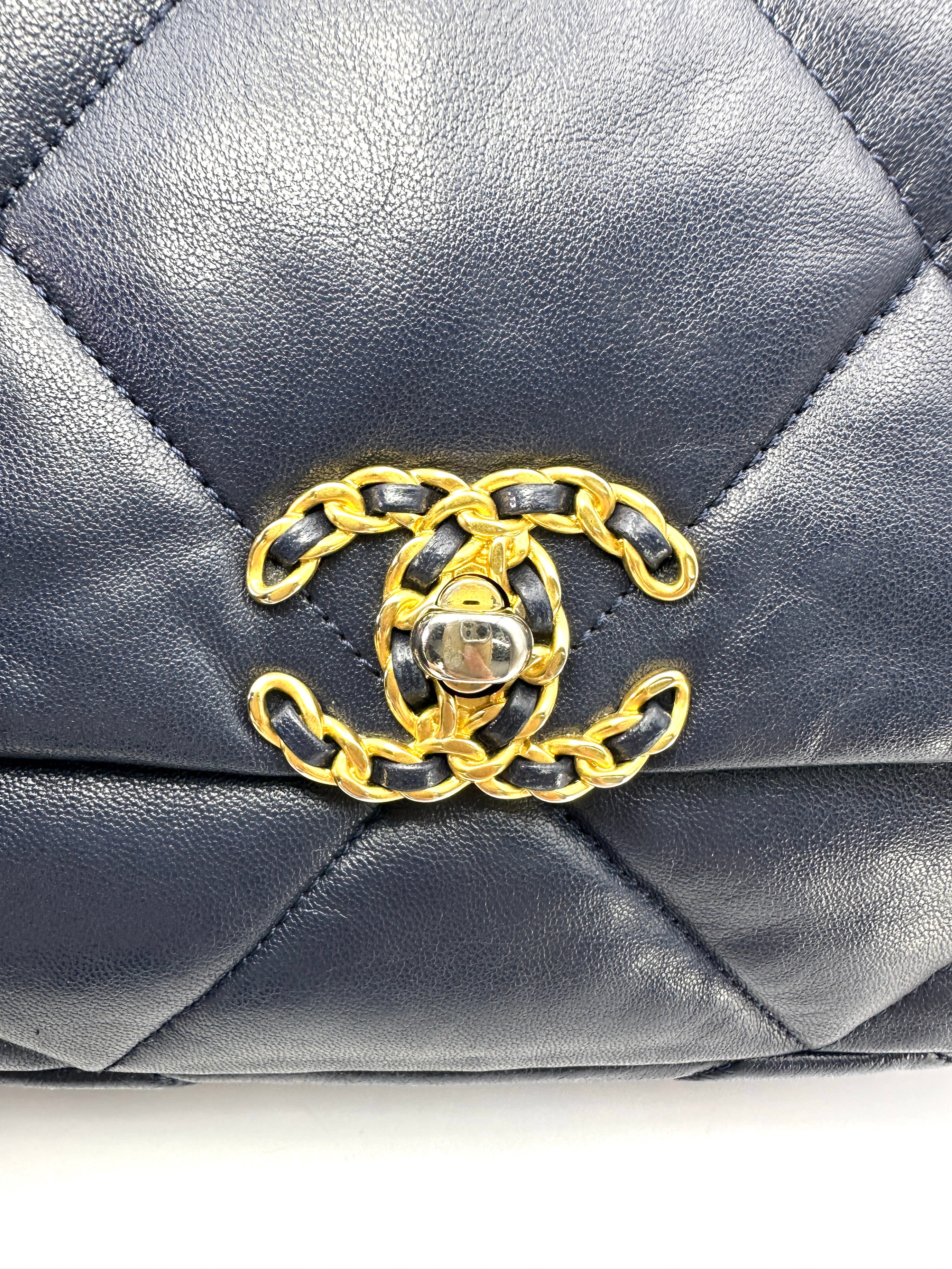 Chanel 19Bag Navy Quilted Leather Flap Bag(29***41) CC2433