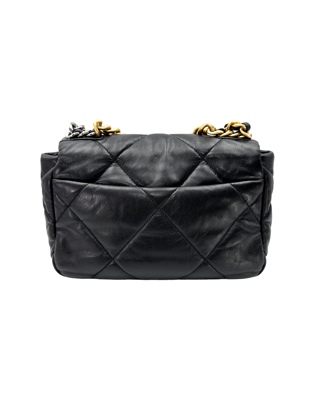 Chanel 19Bag Black Quilted Leather Small Size Flap Bag(30***52) CC2436