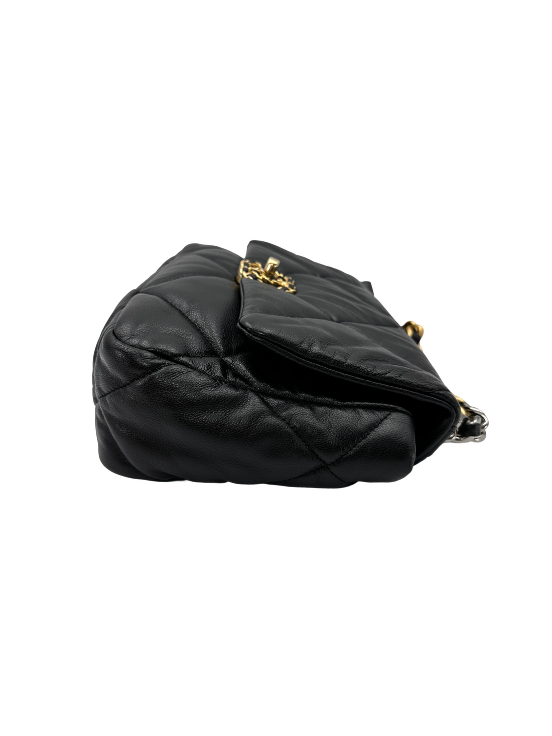 Chanel 19Bag Black Quilted Leather Small Size Flap Bag(30***52) CC2436