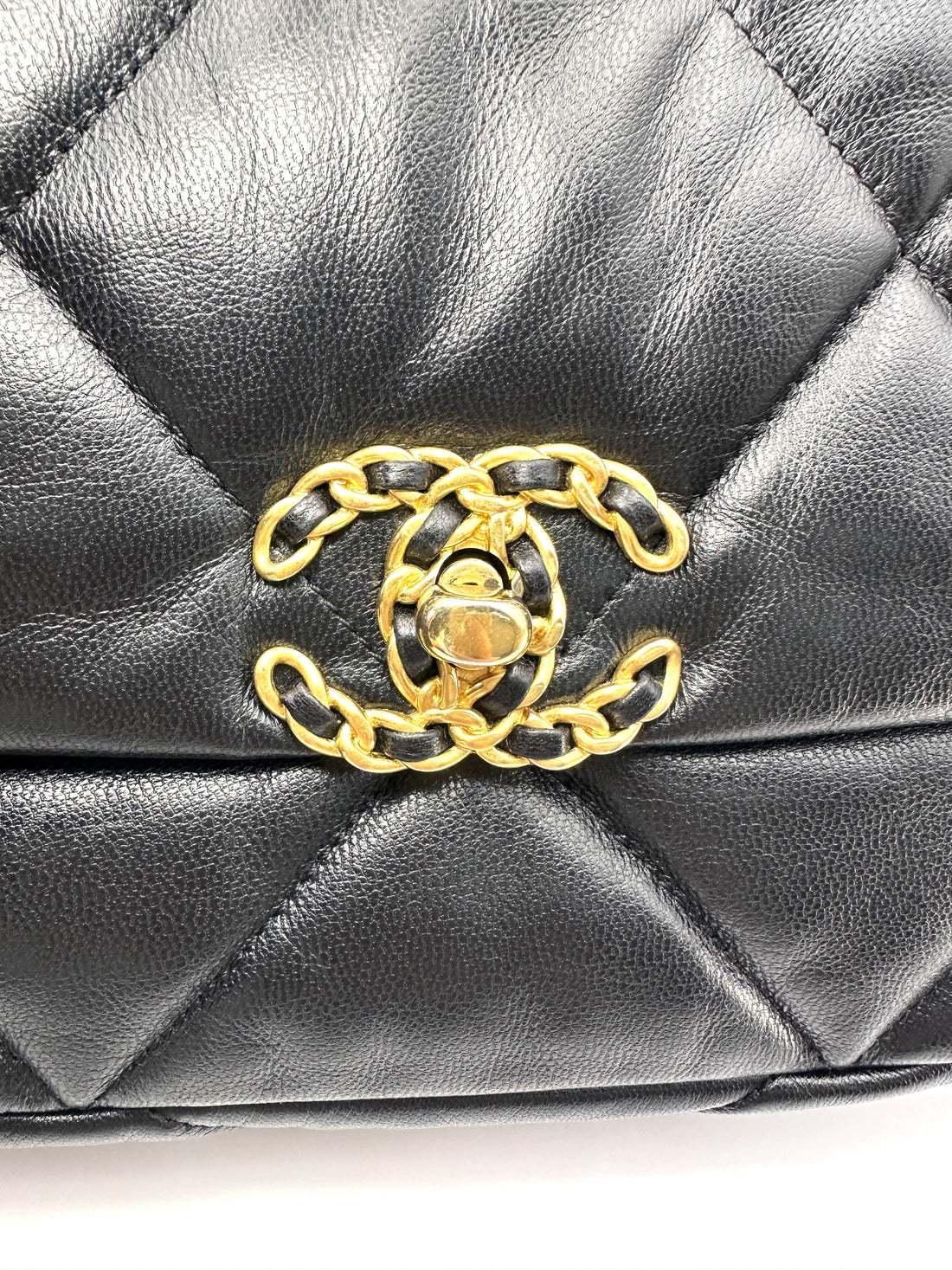 Chanel 19Bag Black Quilted Leather Small Size Flap Bag(30***52) CC2436
