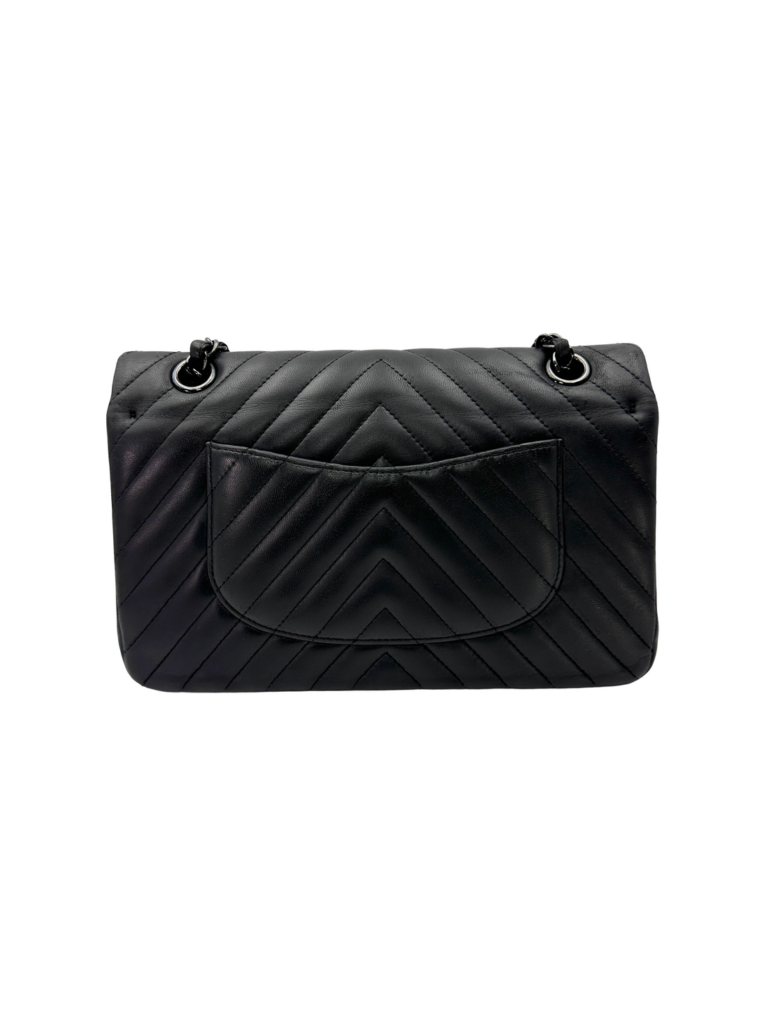 Chanel Classic Double So Black Chevron Quilted Leather Medium Size Shoulder Bag(21***56) CC2440