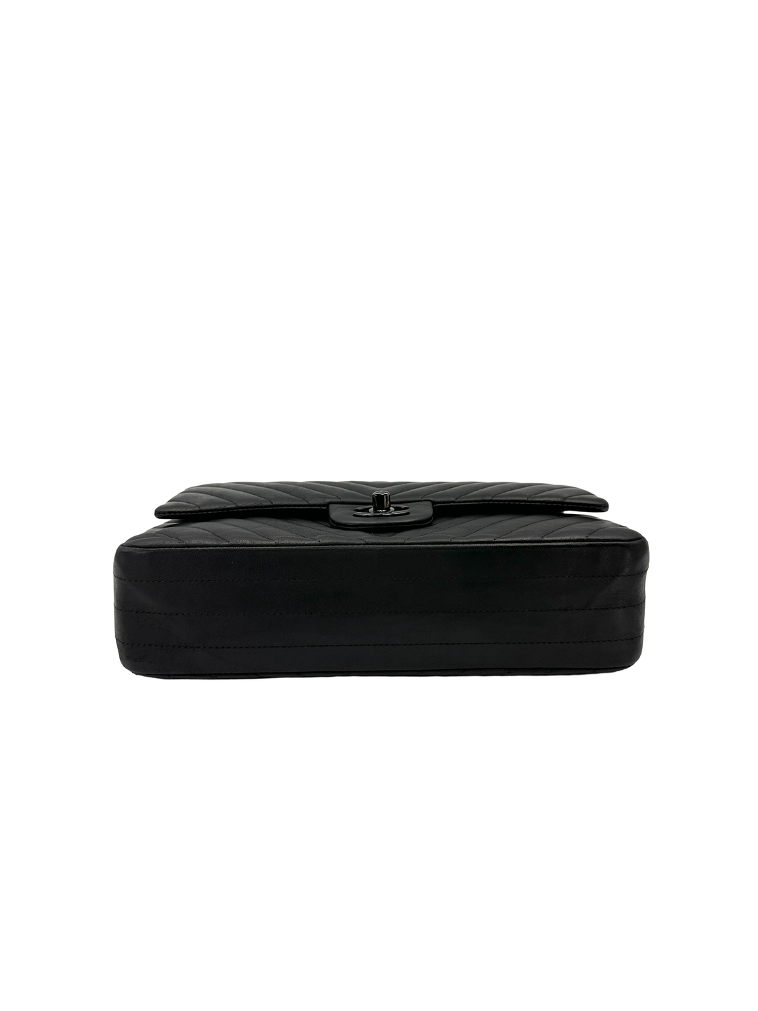 Chanel Classic Double So Black Chevron Quilted Leather Medium Size Shoulder Bag(21***56) CC2440