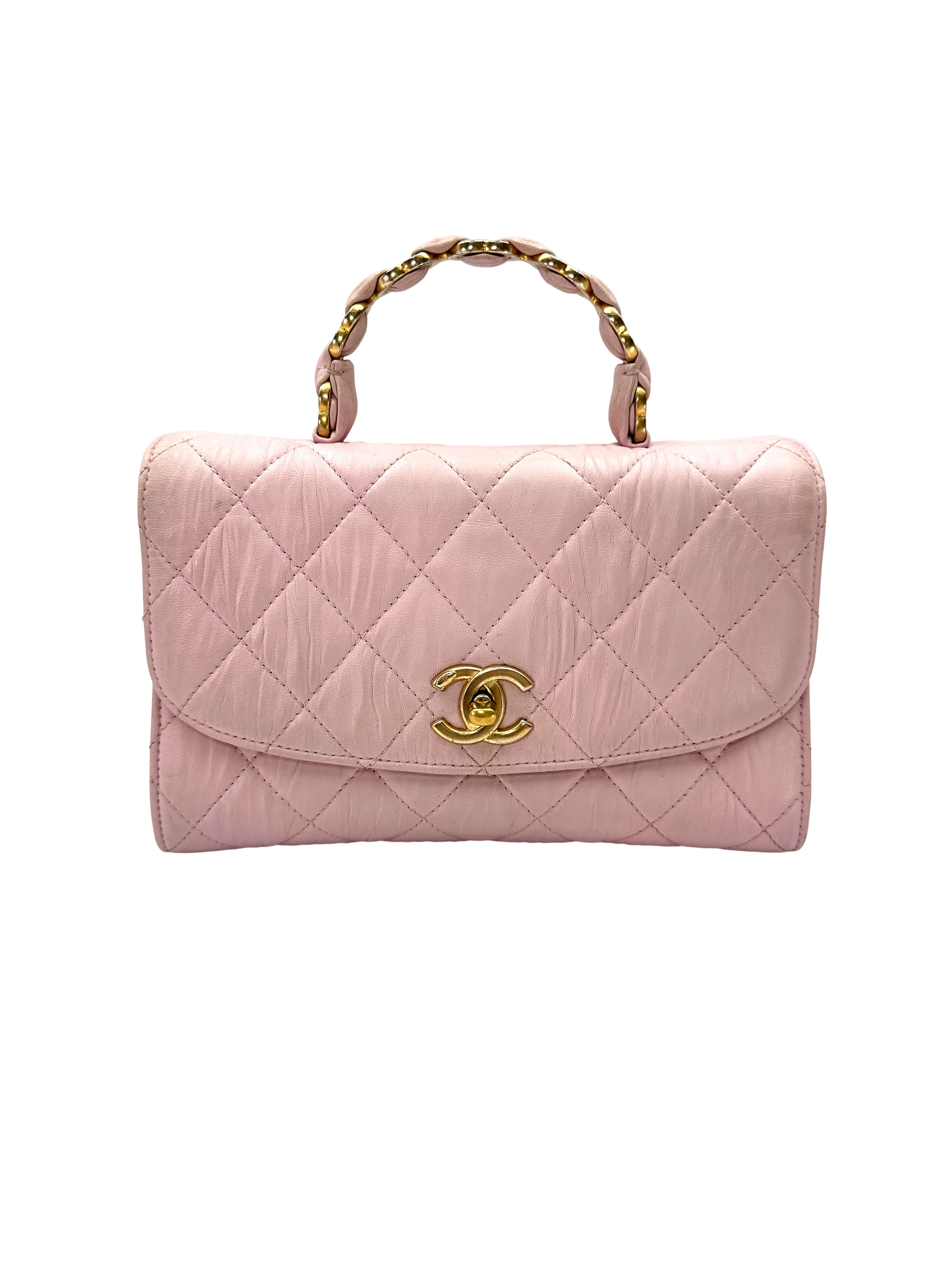 Chanel CoCo Handle Pink Quilted Lambskin Shoulder Bag(31***76) CC2444