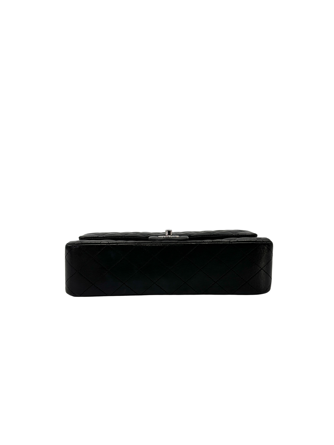 Chanel Classic Flap Black Quilted Lambskin Shoulder Bag With Silver Buckle(14***82) CC2446