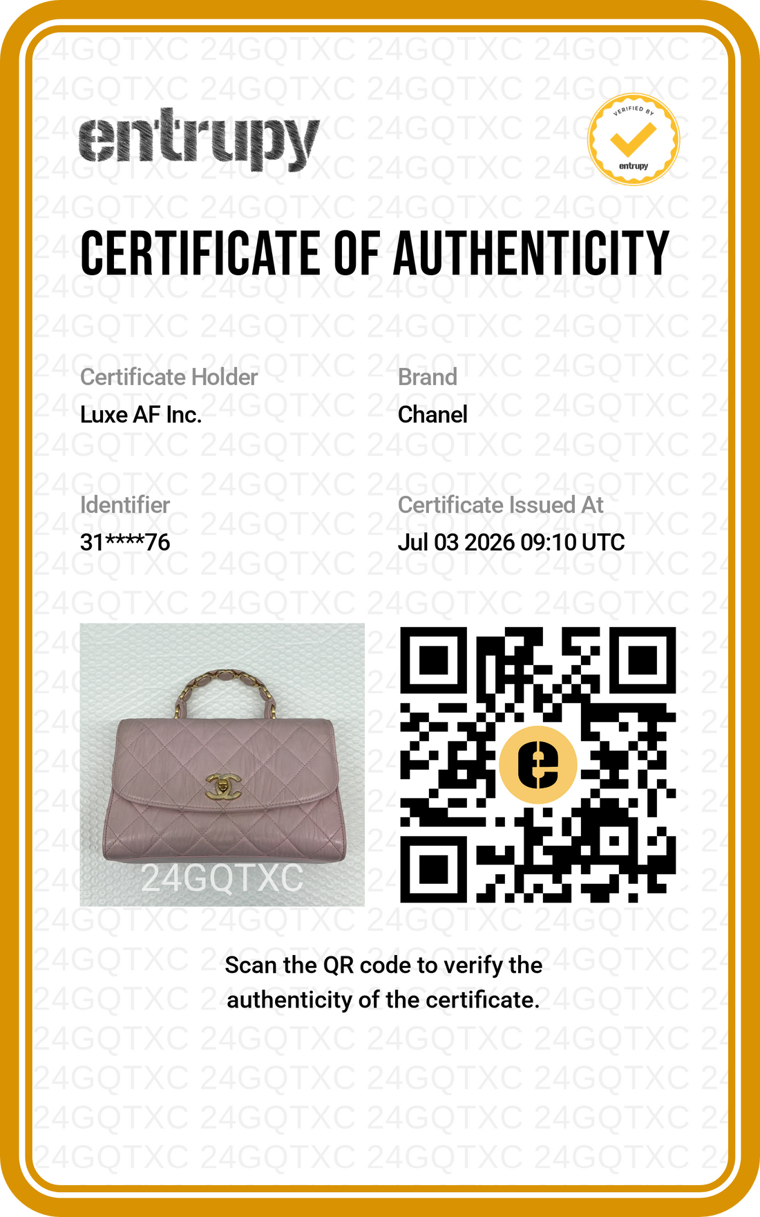 Chanel CoCo Handle Pink Quilted Lambskin Shoulder Bag(31***76) CC2444