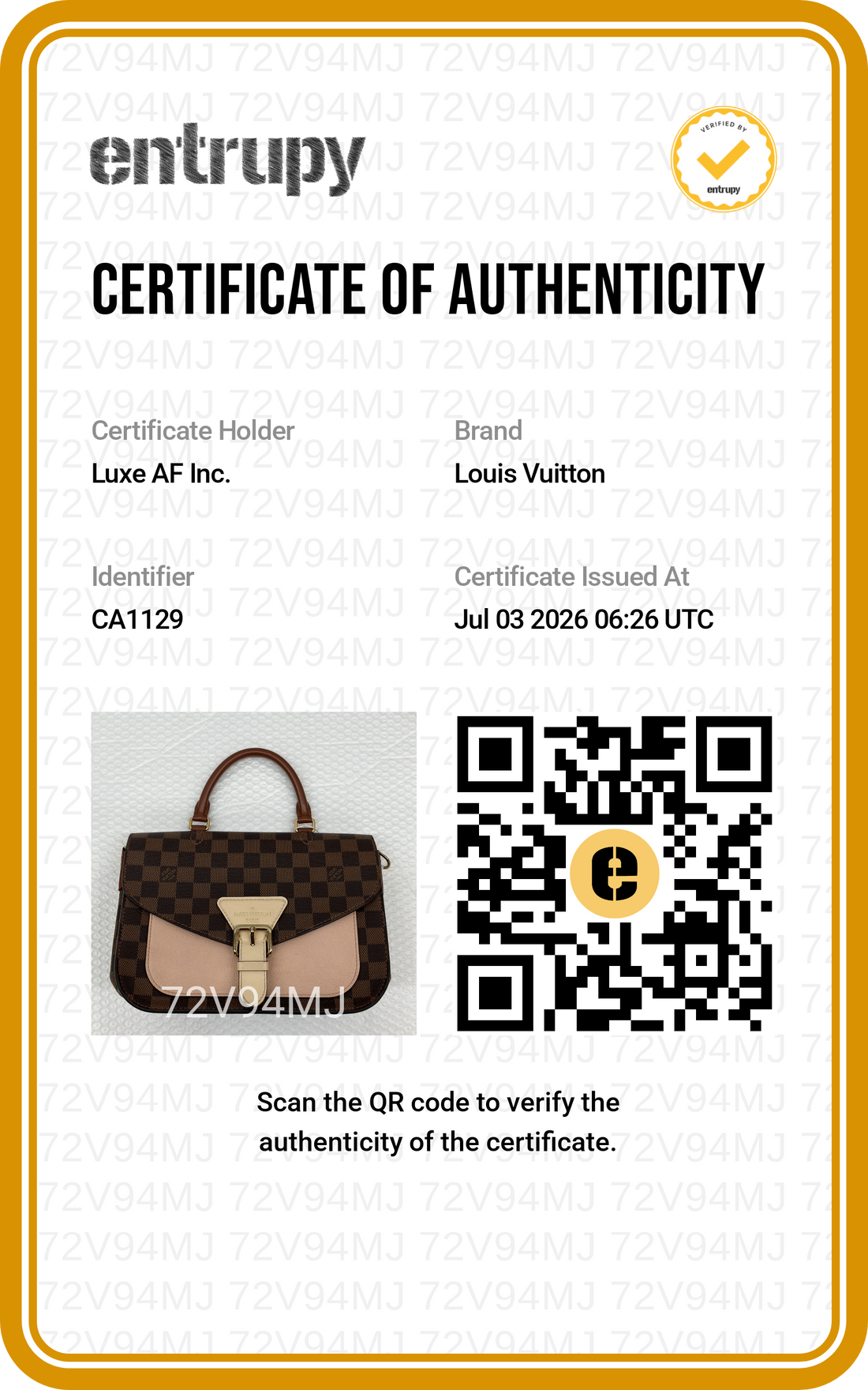 Louis Vuitton Beaumarchais Damier Ebene & Beige Leather Handle Bag LV3209