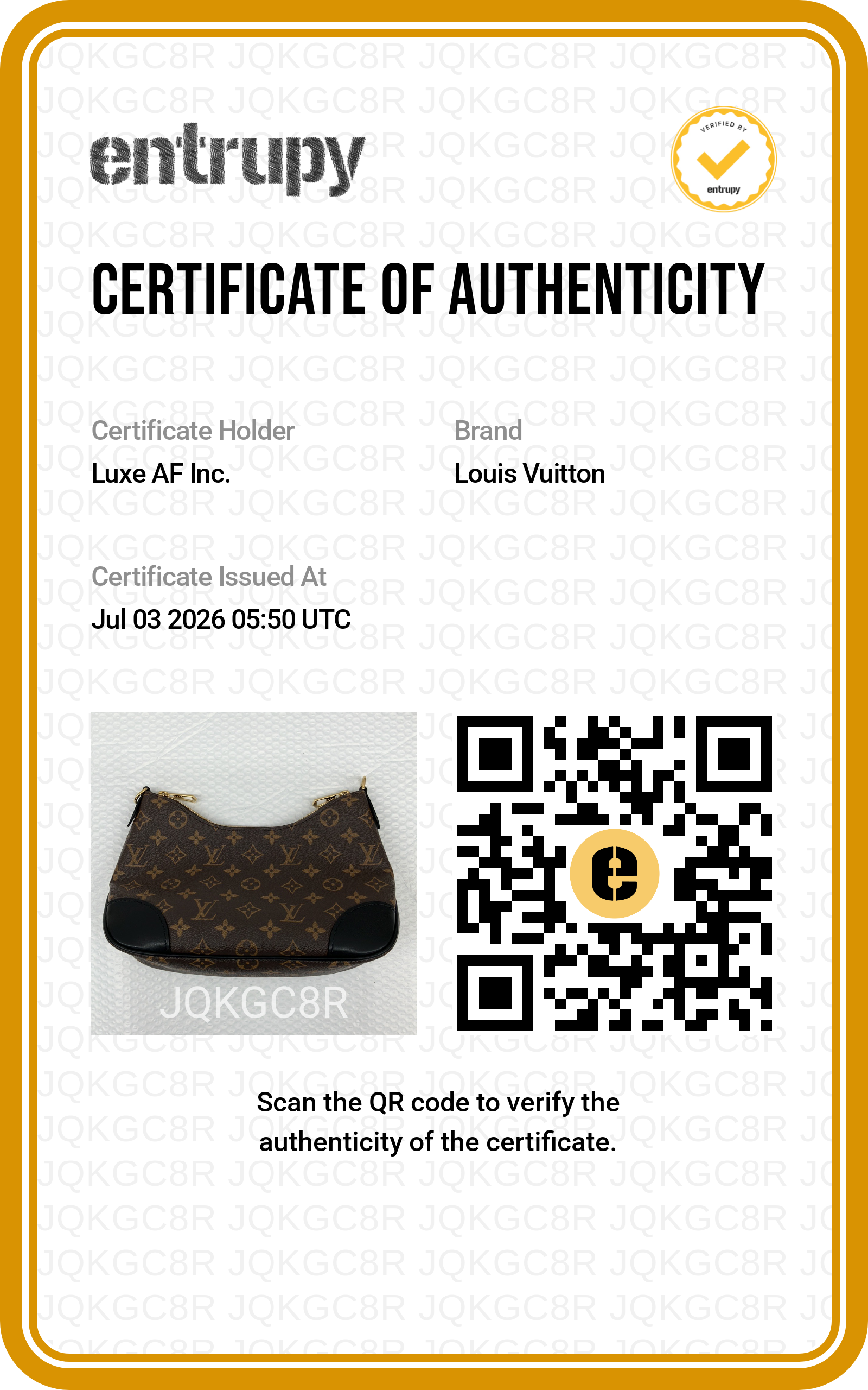 Louis Vuitton Bunlogne Monogram Canvas Shoulder Bag With Black Cowhide Leather Trim LVS