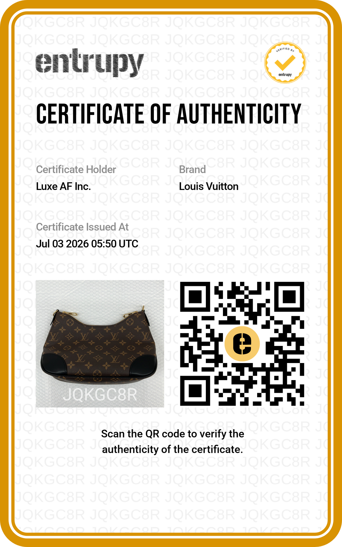 Louis Vuitton Bunlogne Monogram Canvas Shoulder Bag With Black Cowhide Leather Trim LVS
