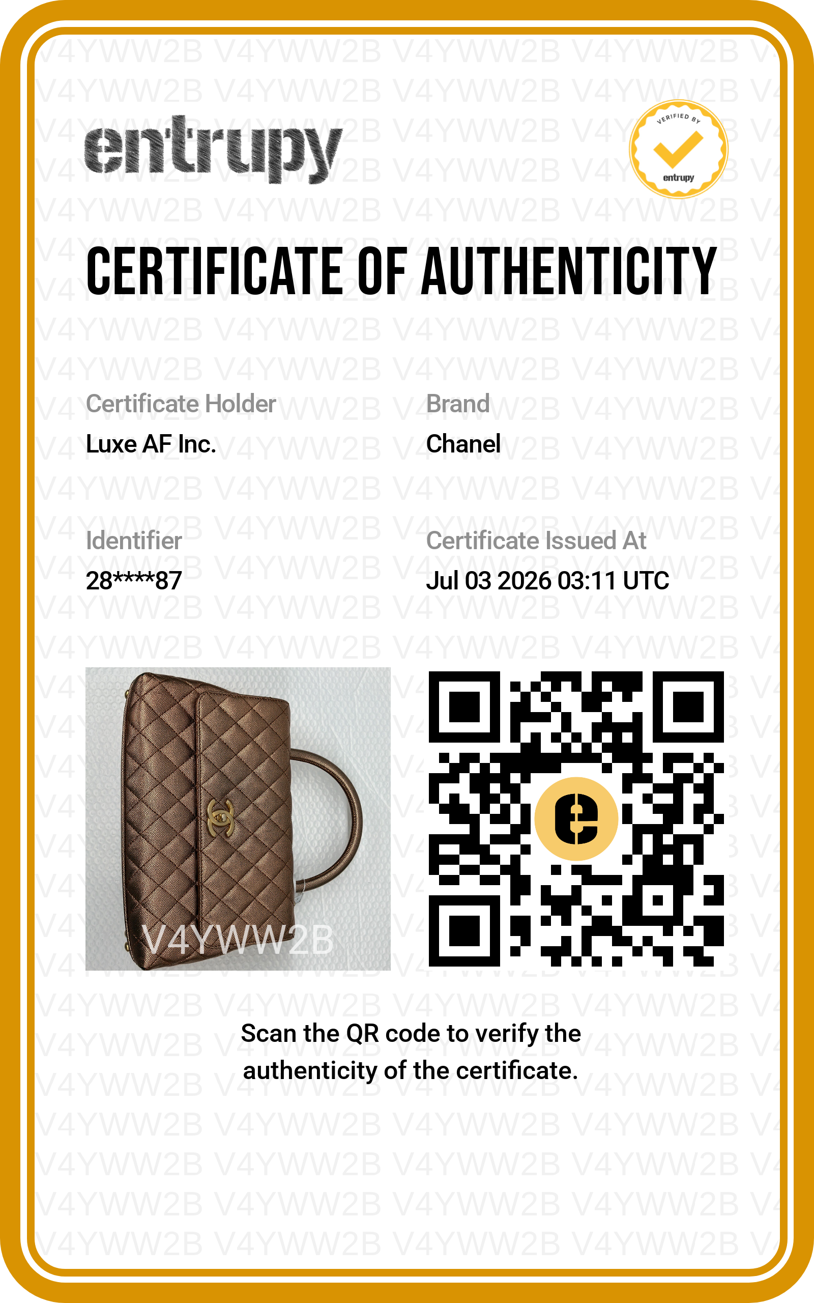 Chanel CoCo Handle Metallic Copper Caviar Leather Shoulder Bag(28***87) IRIS263