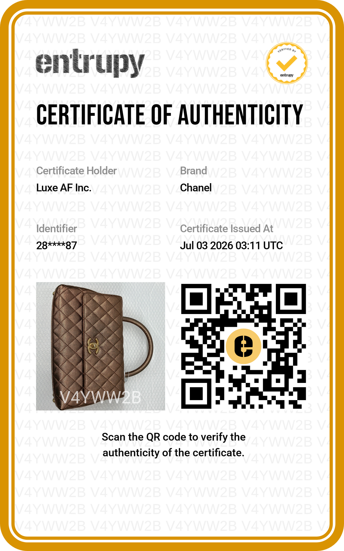 Chanel CoCo Handle Metallic Copper Caviar Leather Shoulder Bag(28***87) IRIS263