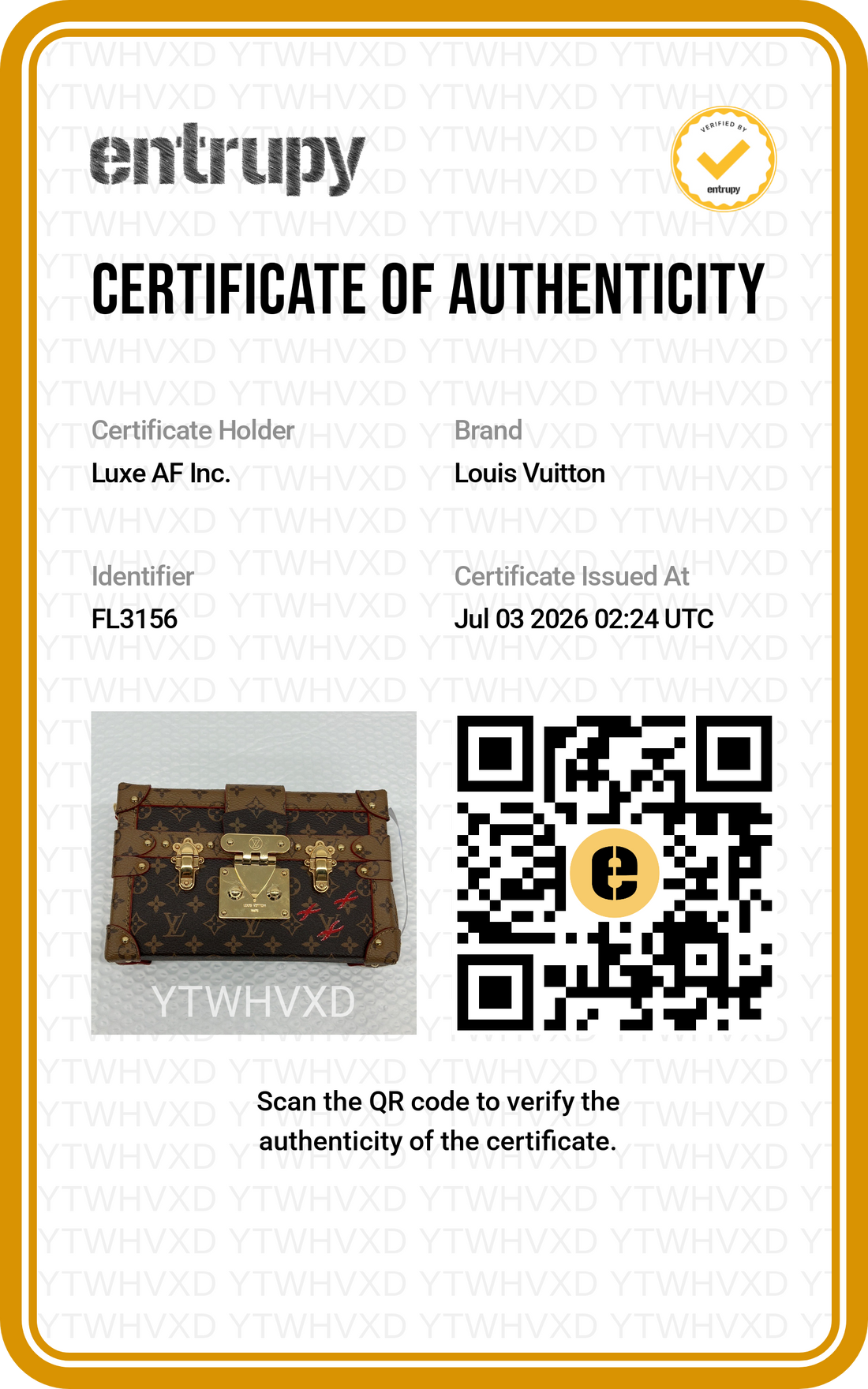 Louis Vuitton Petite Malle Monogram Canvas Shoulder Bag LV3211