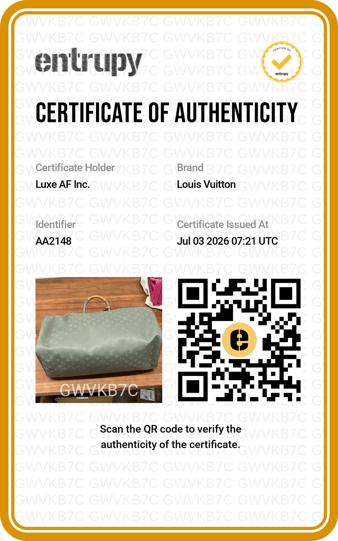 Louis Vuitton Keepall50 Monogram Titanium Handle Bag LV3216