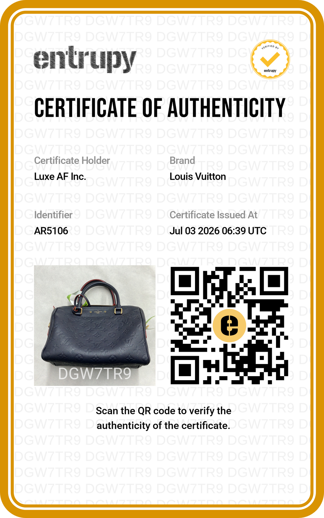 Louis Vuitton Speedy25 Navy Monogram Empreinte Leather Handle Bag LV3215