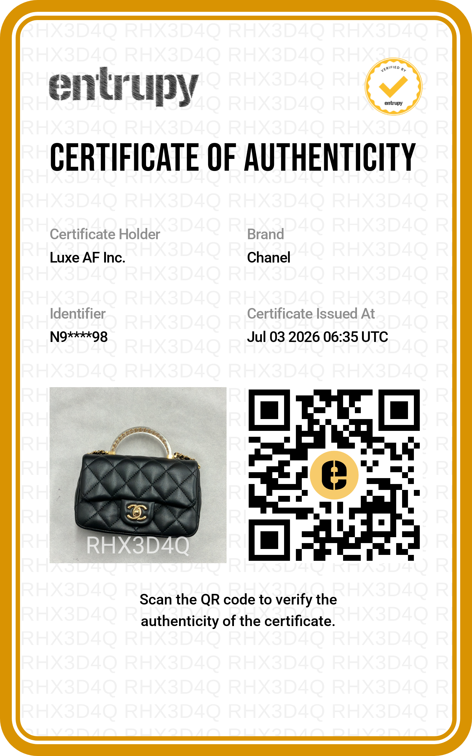 Chanel 24S Black Quilted Leather Handle Bag With Gold Hardware(N9***98) IRIS262