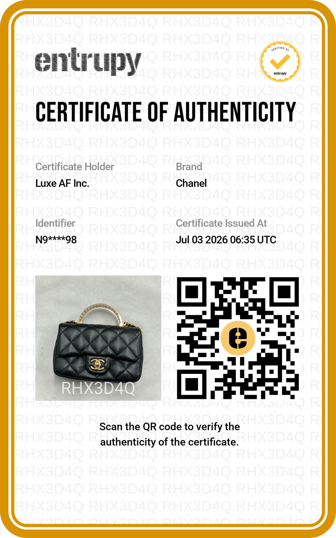 Chanel 24S Black Quilted Leather Handle Bag With Gold Hardware(N9***98) IRIS262