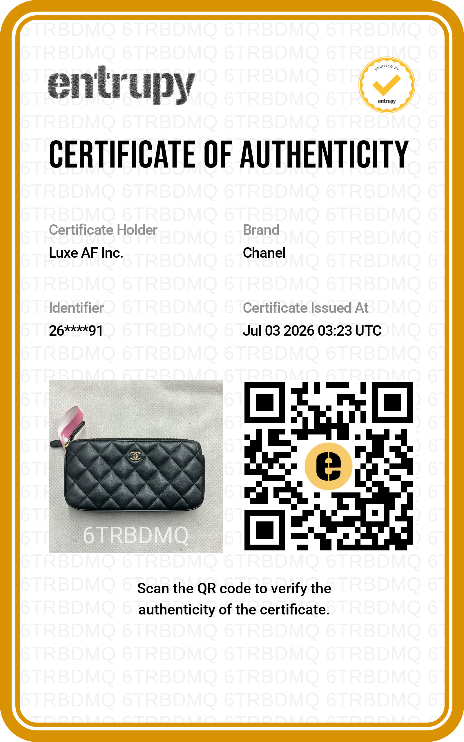 Chanel Black Quilted Leather Chain Bag(26***91) CC2425