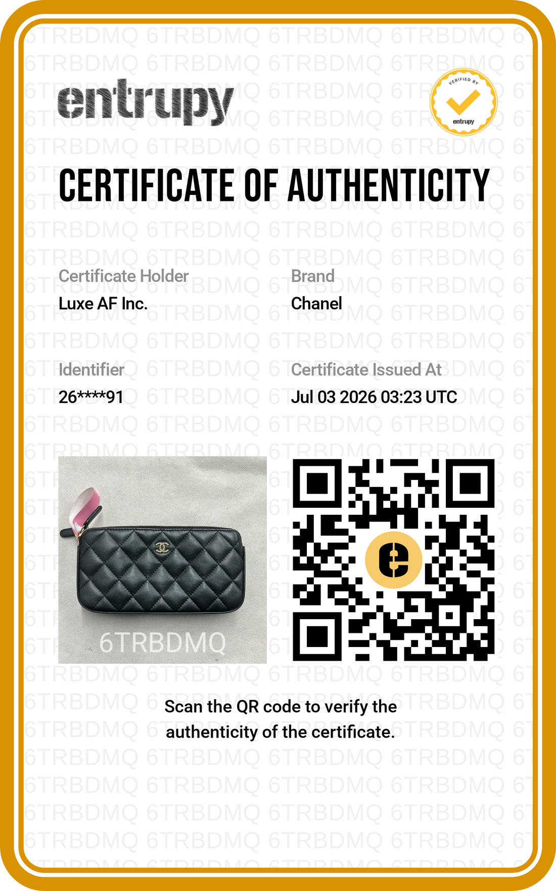Chanel Black Quilted Leather Chain Bag(26***91) CC2425