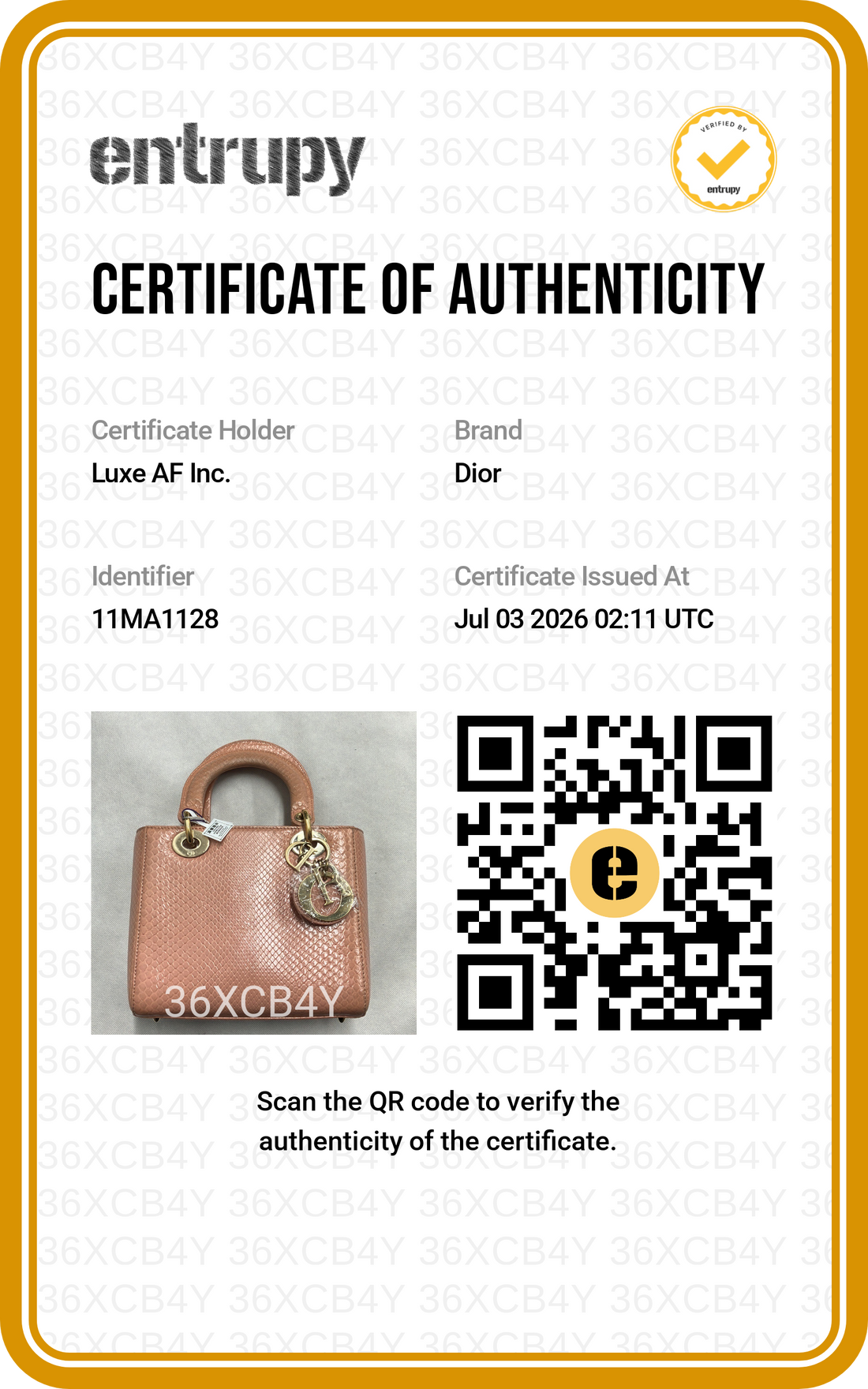 Christian Dior Lady Dior Pink Python Leather Handle Bag DR868