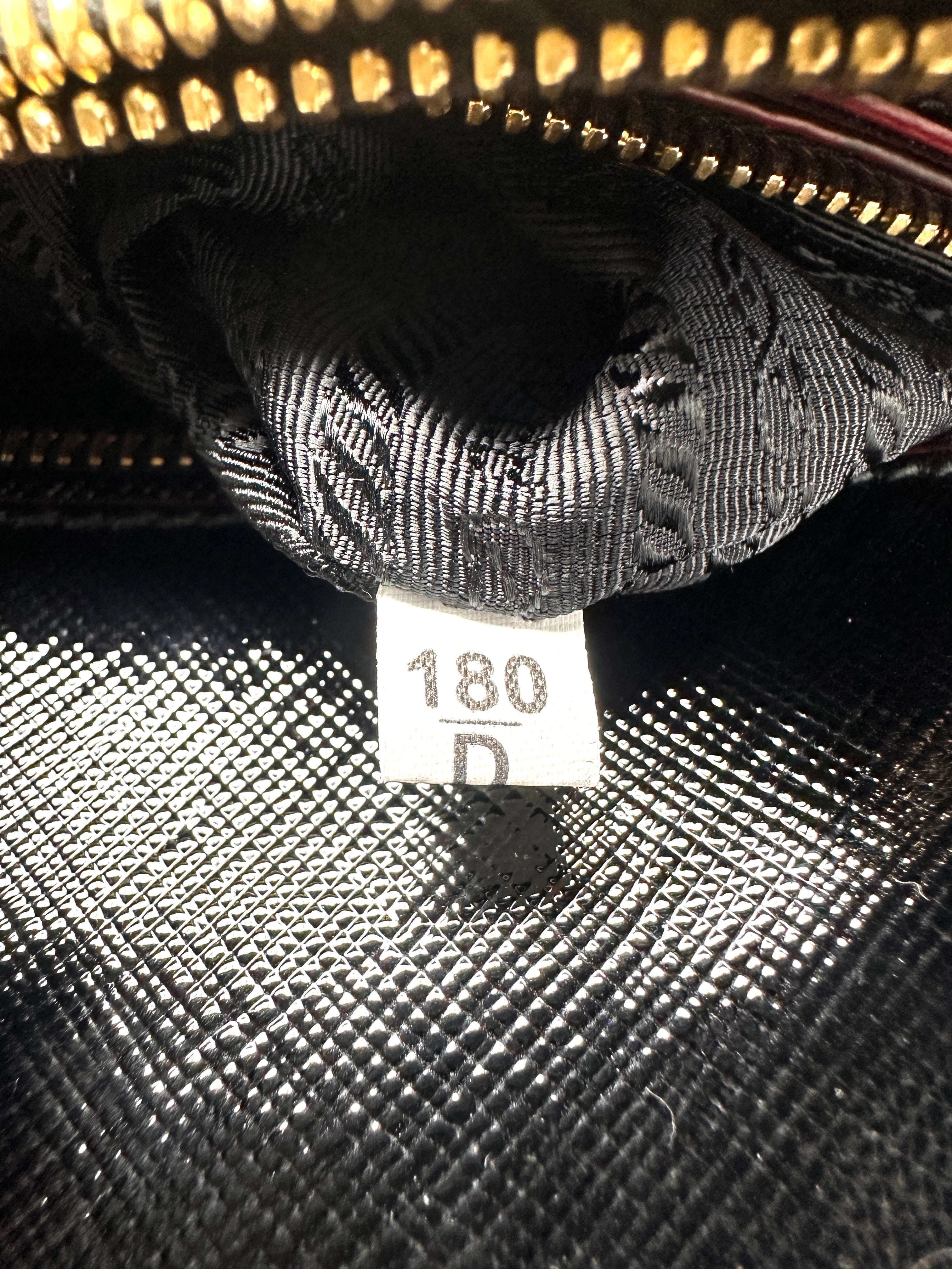 Prada Promenade Black Saffiano Leather Handle Bag PR534