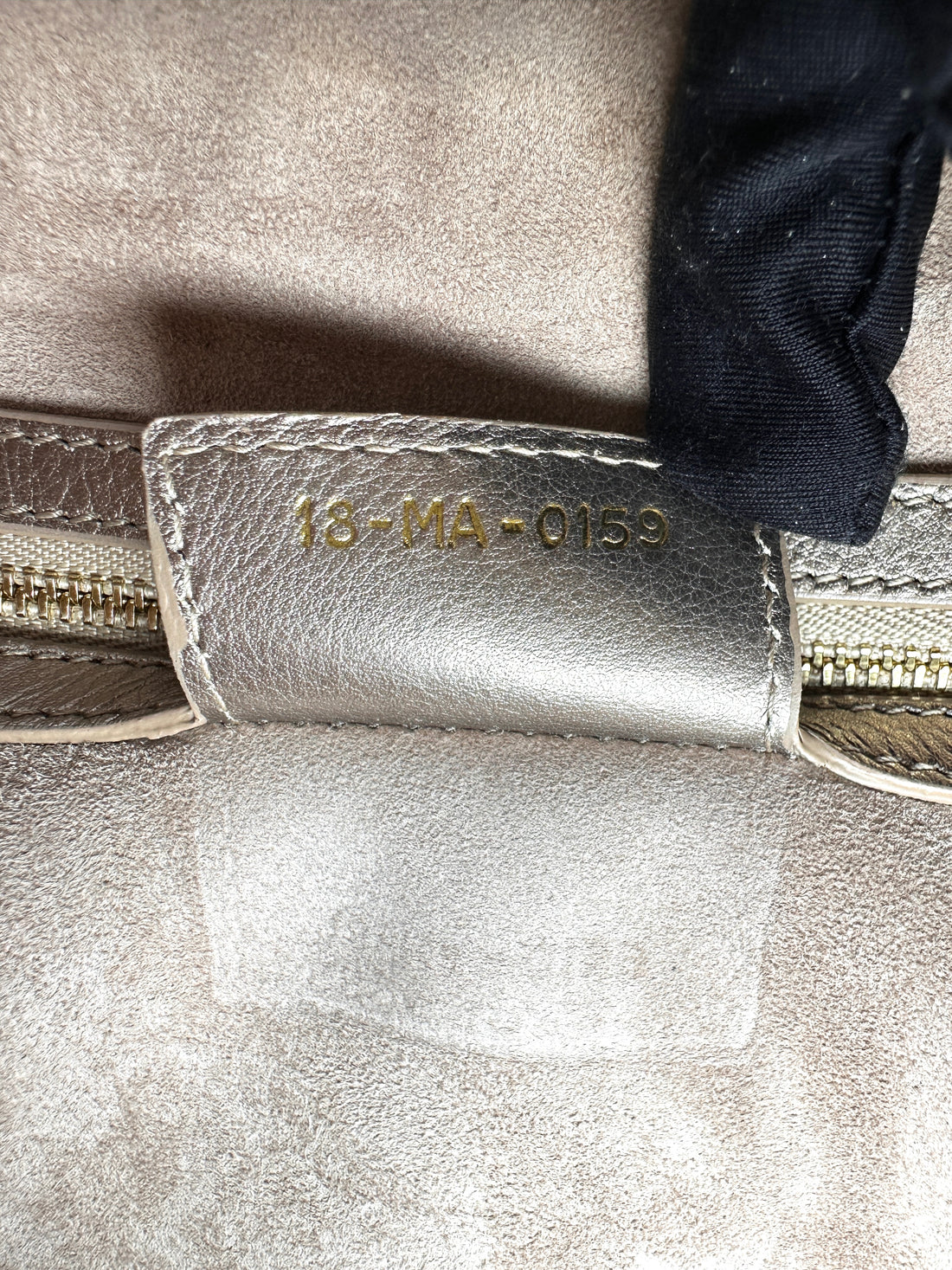 Christian Dior Lady Dior Metallic Gold Cannage Leather Handle Bag DR872