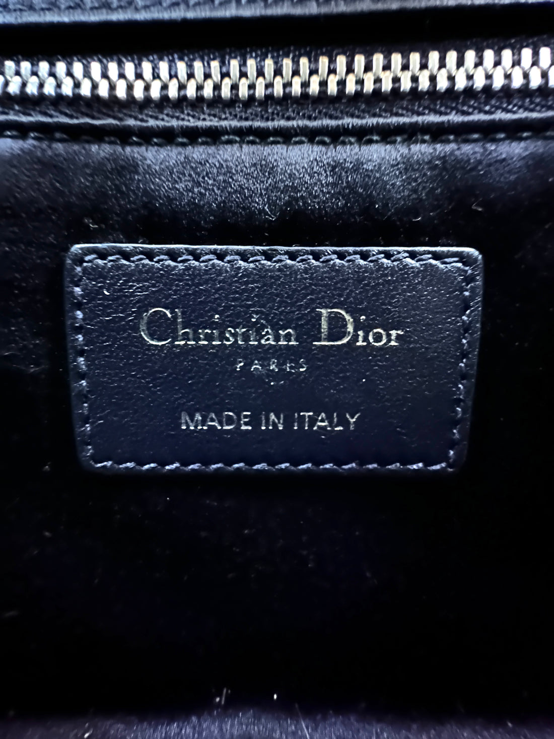 Christian Dior Lady Dior Black Satin Strass Cannage Leather Handle Bag DR873
