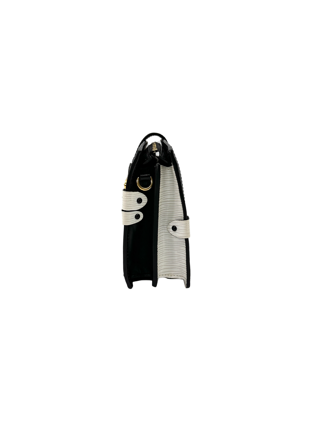 Louis Vuitton Trunk Clutch White/Black Epi Leather Bag LV3217