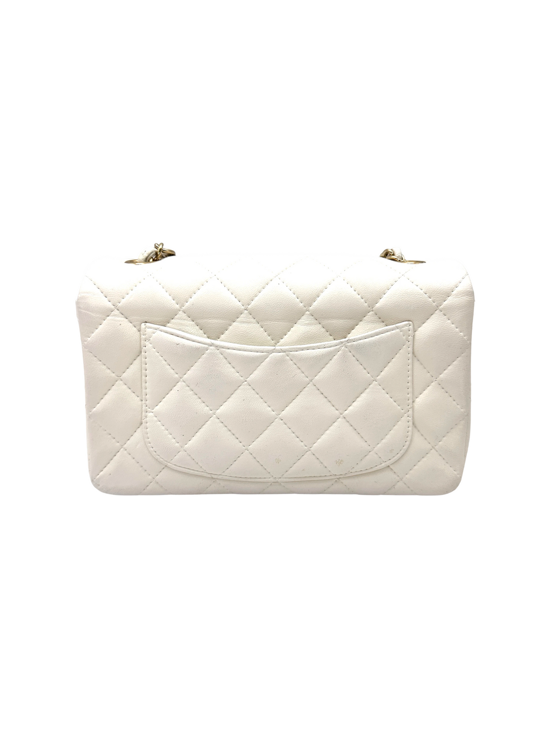 Chanel Classic Flap White Quilted Leather Mini Shoulder Bag(23***07) CC2442