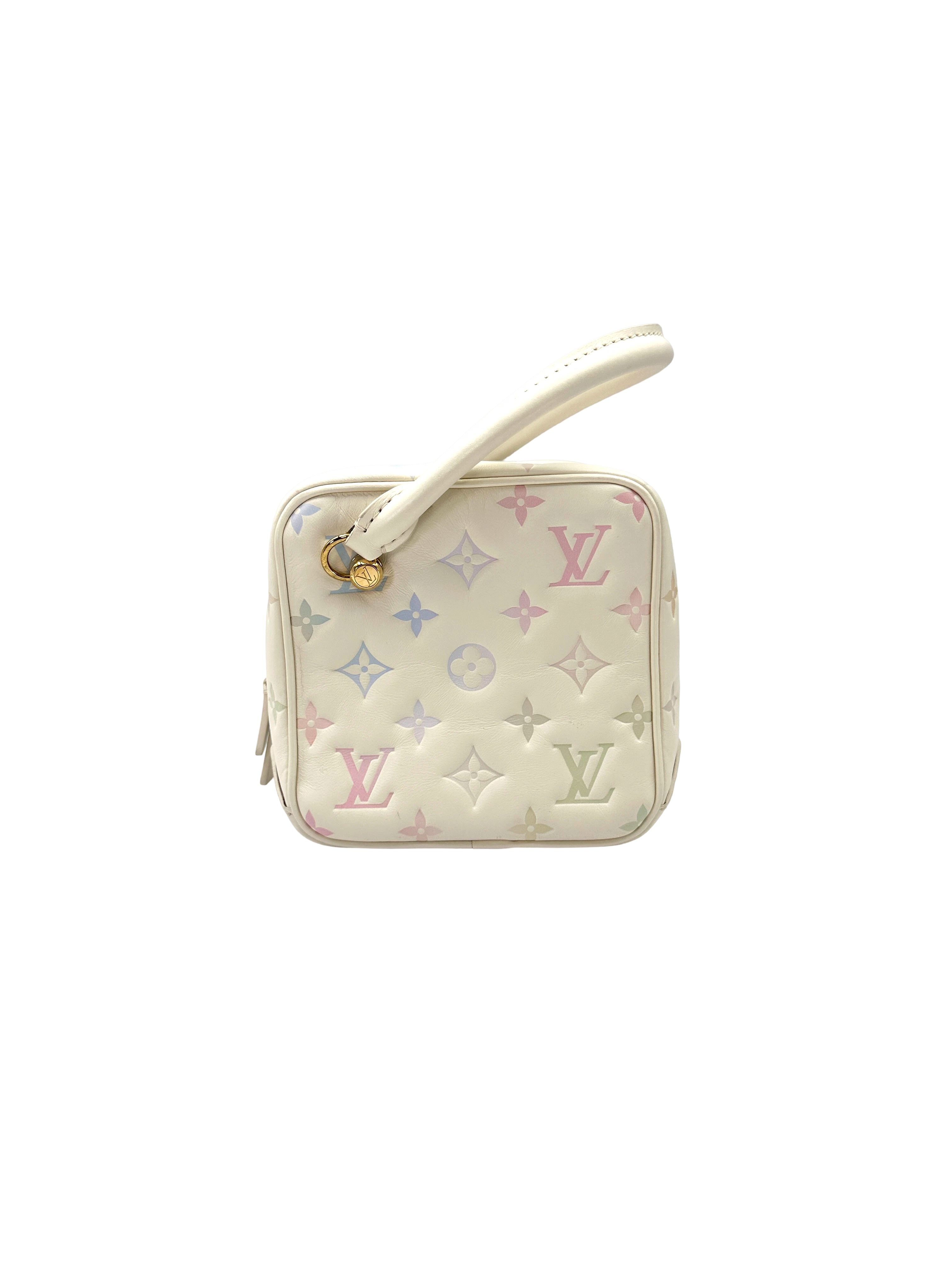 Louis Vuitton New Square Quartz Multicolor Monogram Embossed Leather Square Bag LV3220