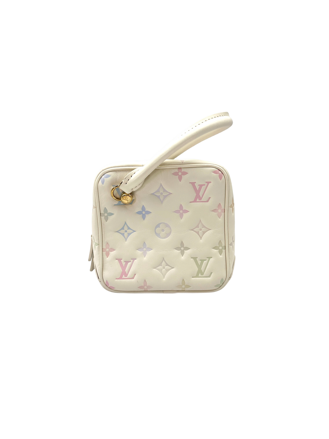 Louis Vuitton New Square Quartz Multicolor Monogram Embossed Leather Square Bag LV3220