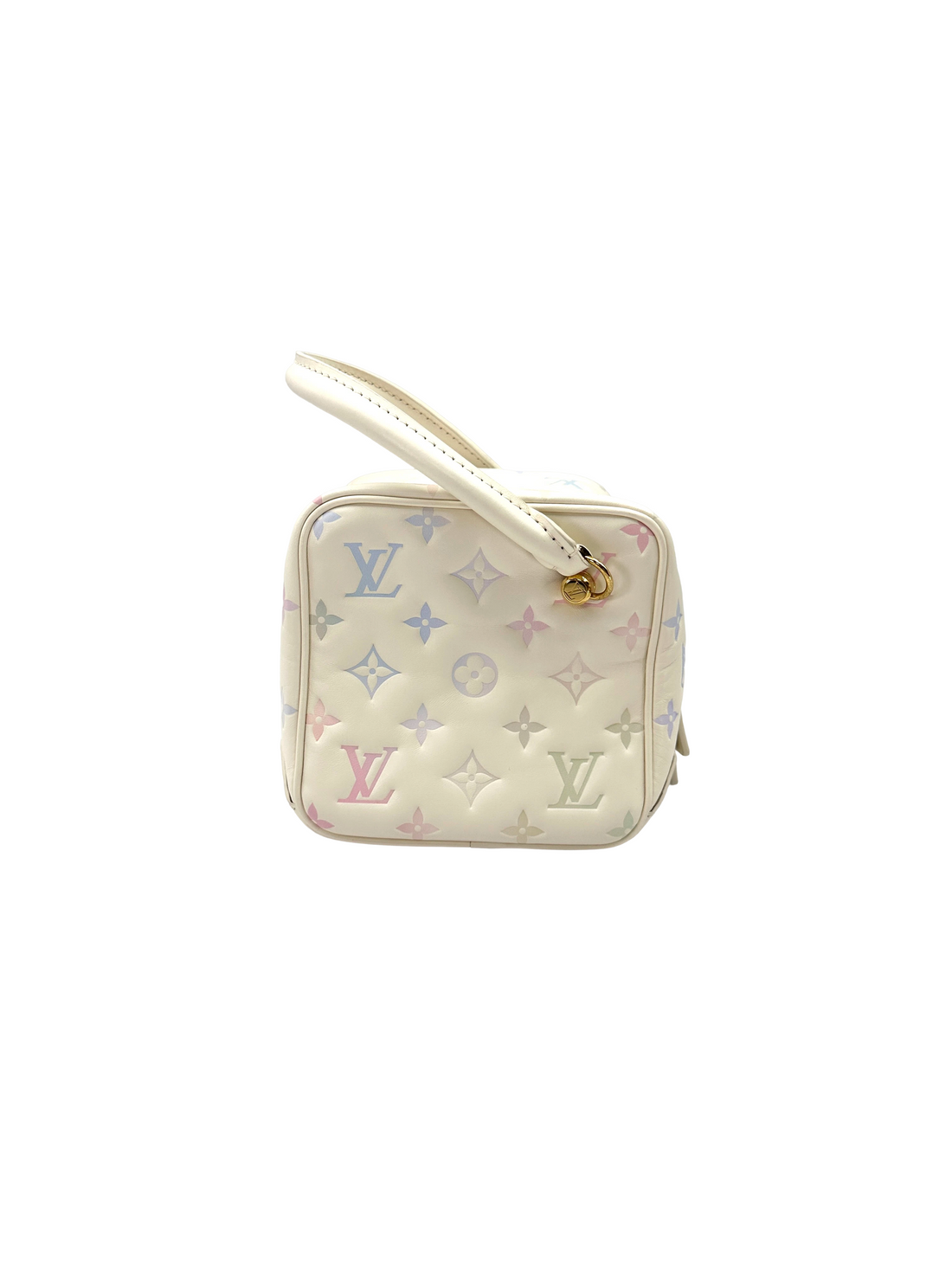 Louis Vuitton New Square Quartz Multicolor Monogram Embossed Leather Square Bag LV3220