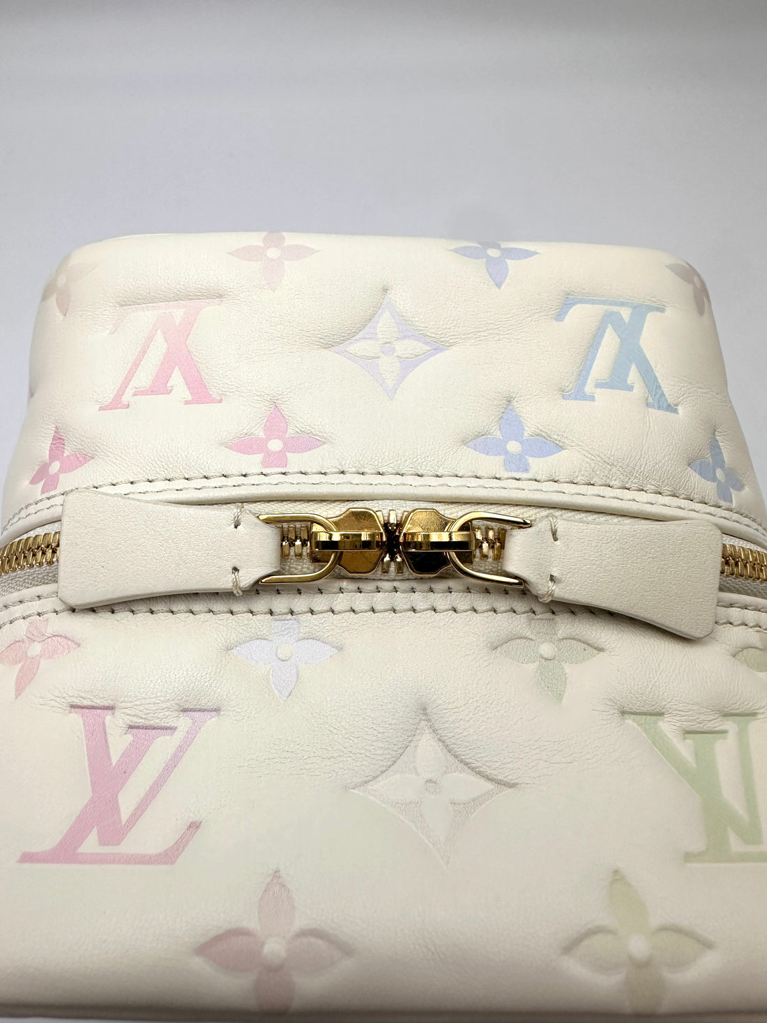 Louis Vuitton New Square Quartz Multicolor Monogram Embossed Leather Square Bag LV3220