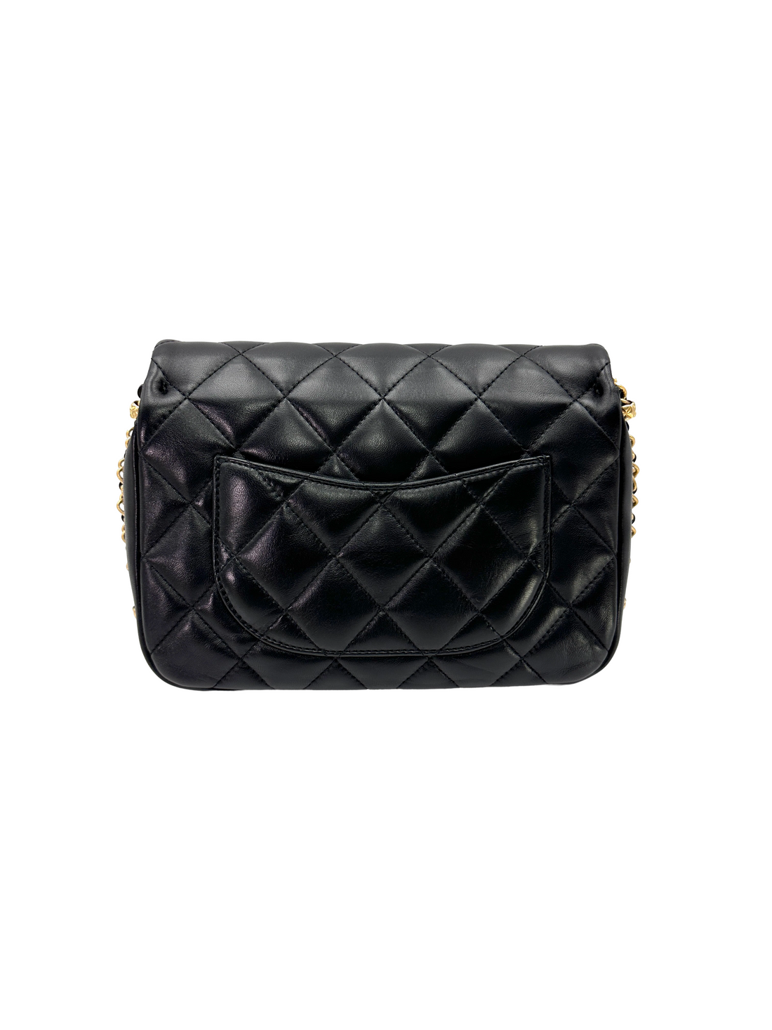 Chanel Classic Flap Black Quilted Leather Mini Shoulder Bag(K7***3G) CC2451