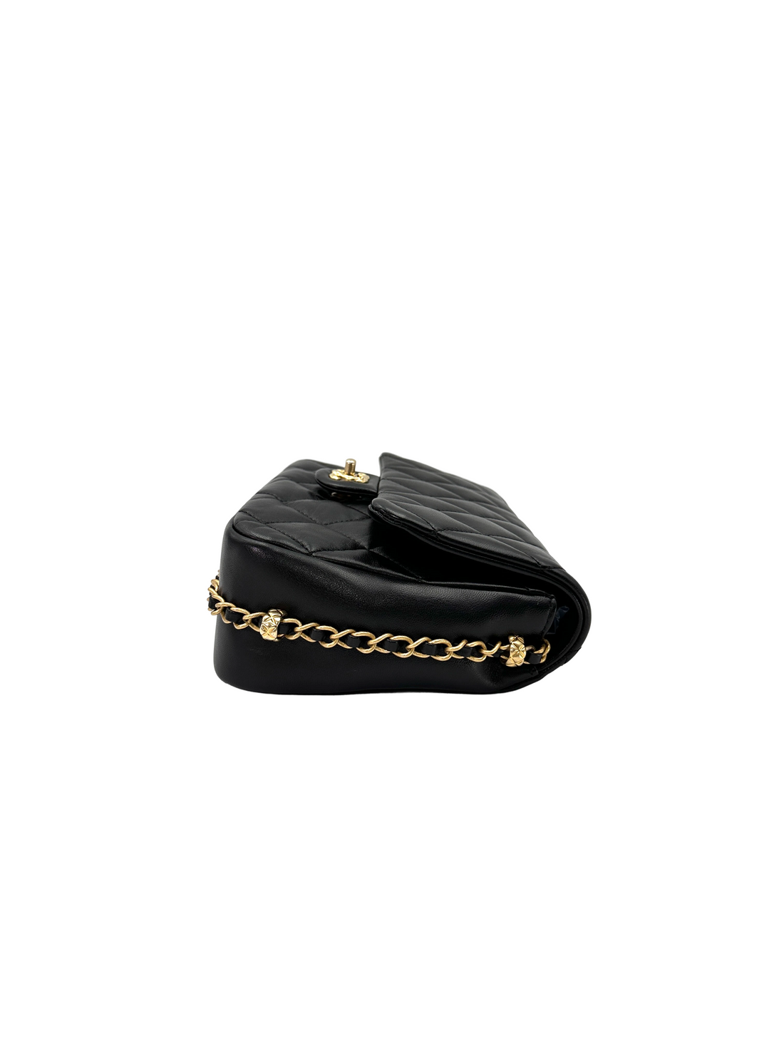 Chanel Classic Flap Black Quilted Leather Mini Shoulder Bag(K7***3G) CC2451