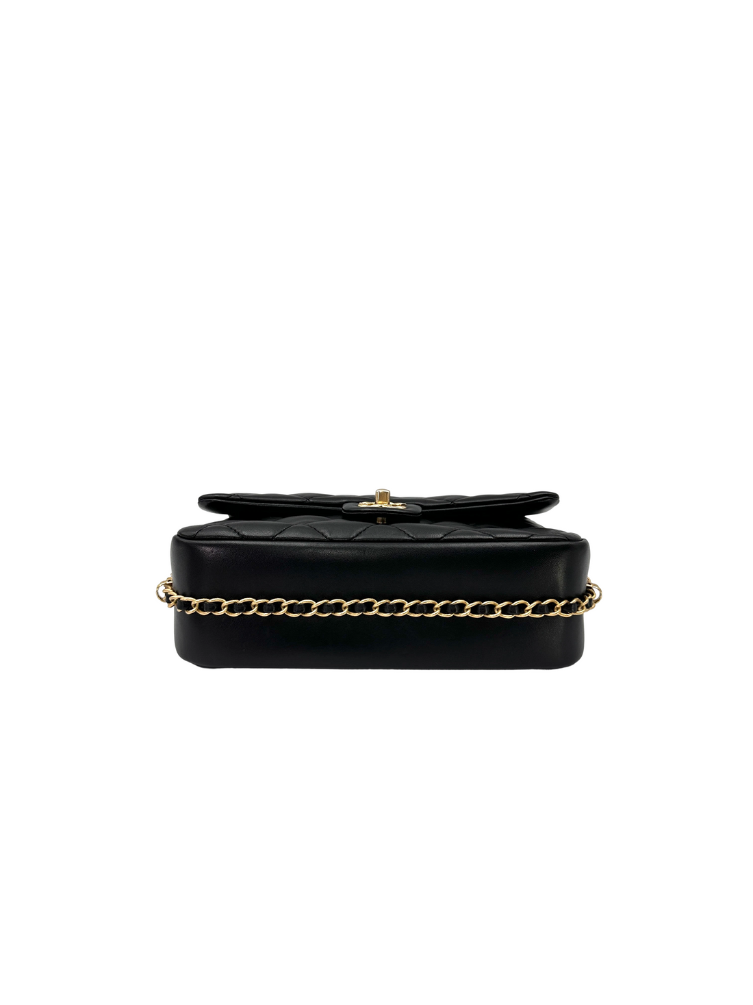 Chanel Classic Flap Black Quilted Leather Mini Shoulder Bag(K7***3G) CC2451