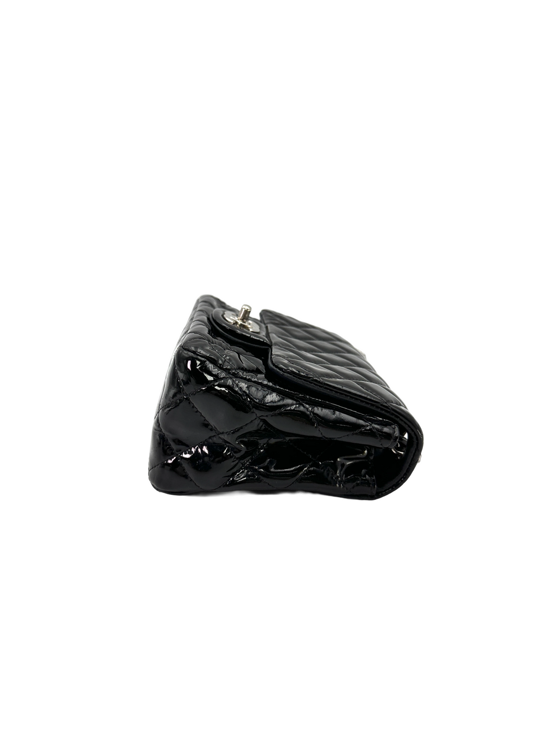 Chanel Classic Flap Black Quilted Patent Leather Mini Shoulder Bag(19***43) CC2459