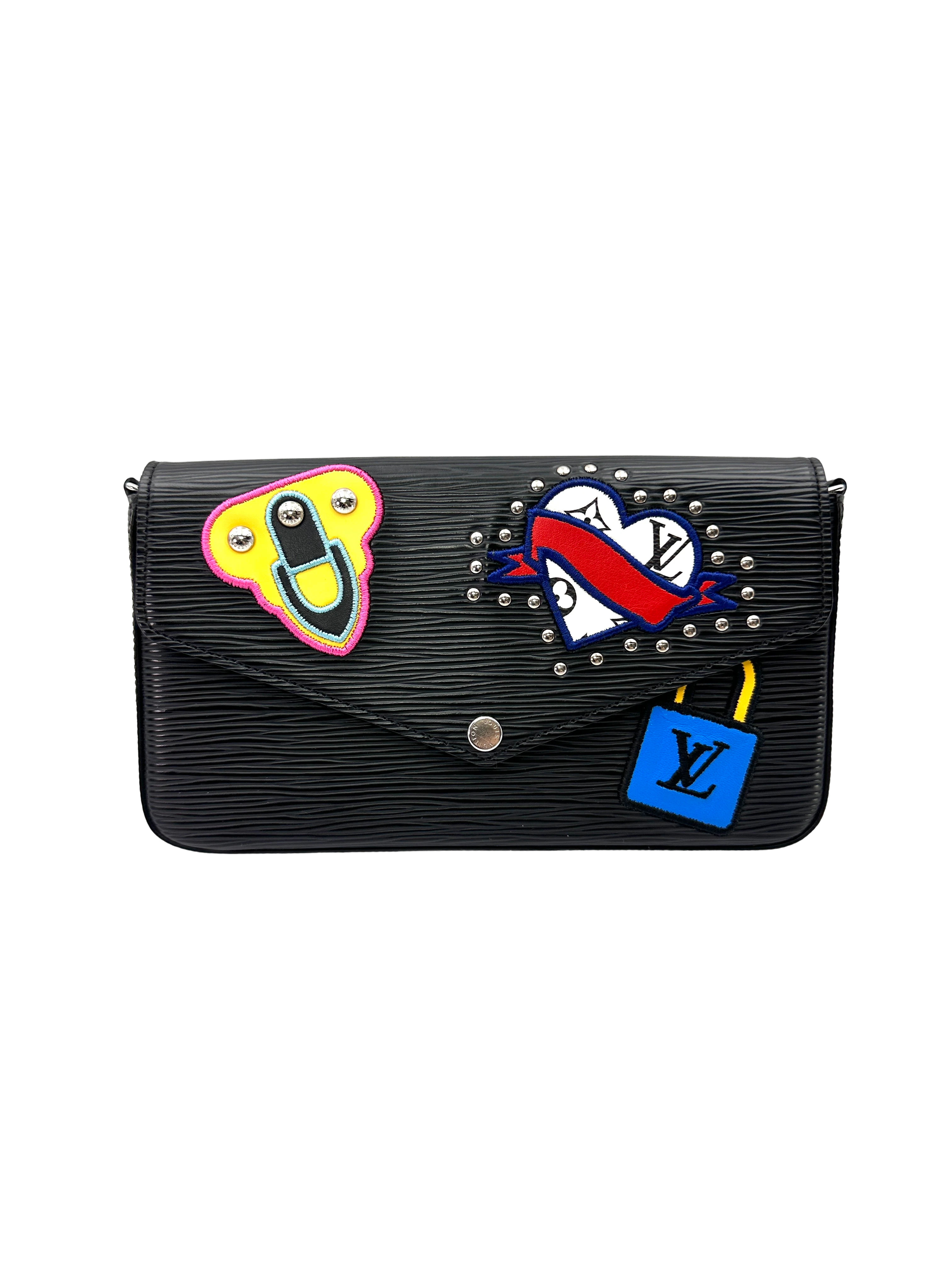 Louis Vuitton LV Stories Black Epi Leather Pochette Felicie LV3222