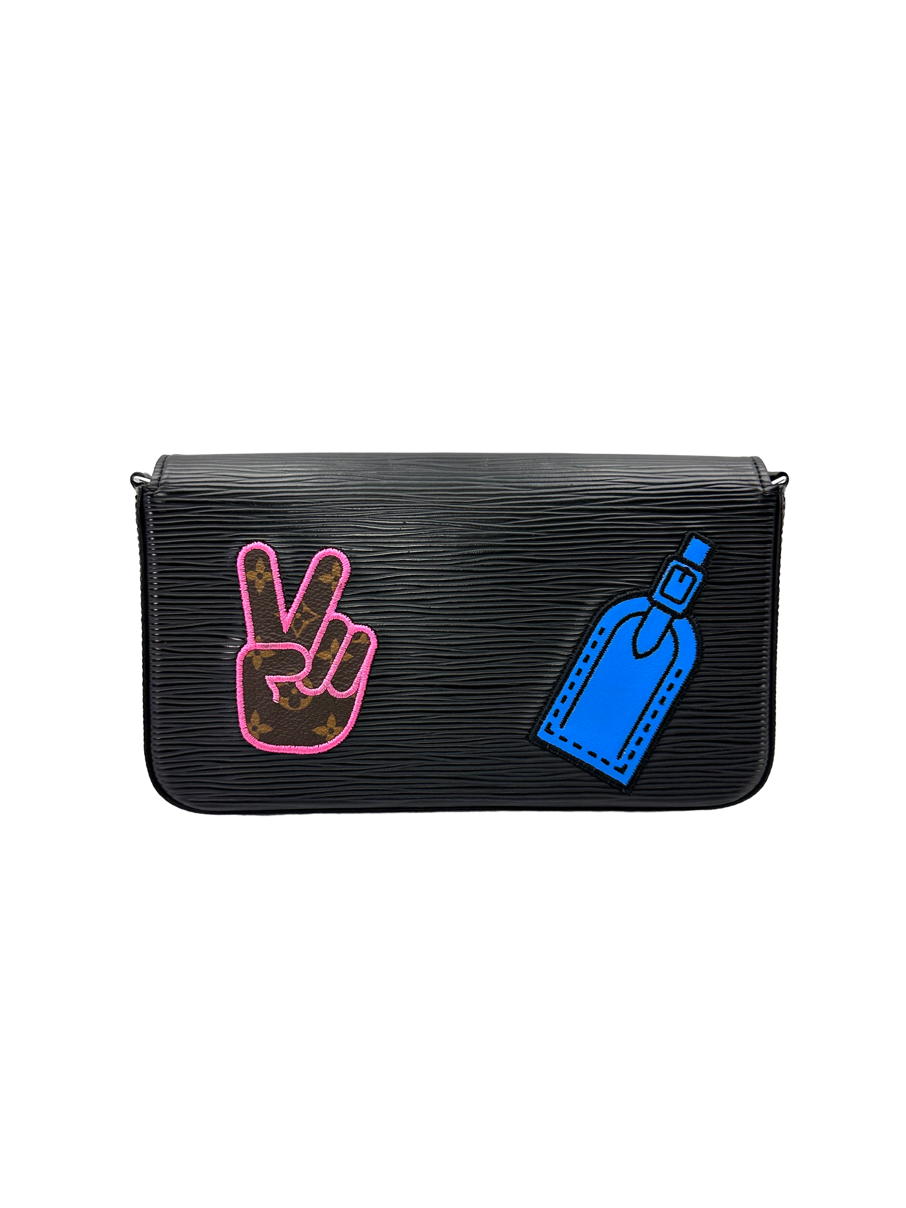 Louis Vuitton LV Stories Black Epi Leather Pochette Felicie LV3222