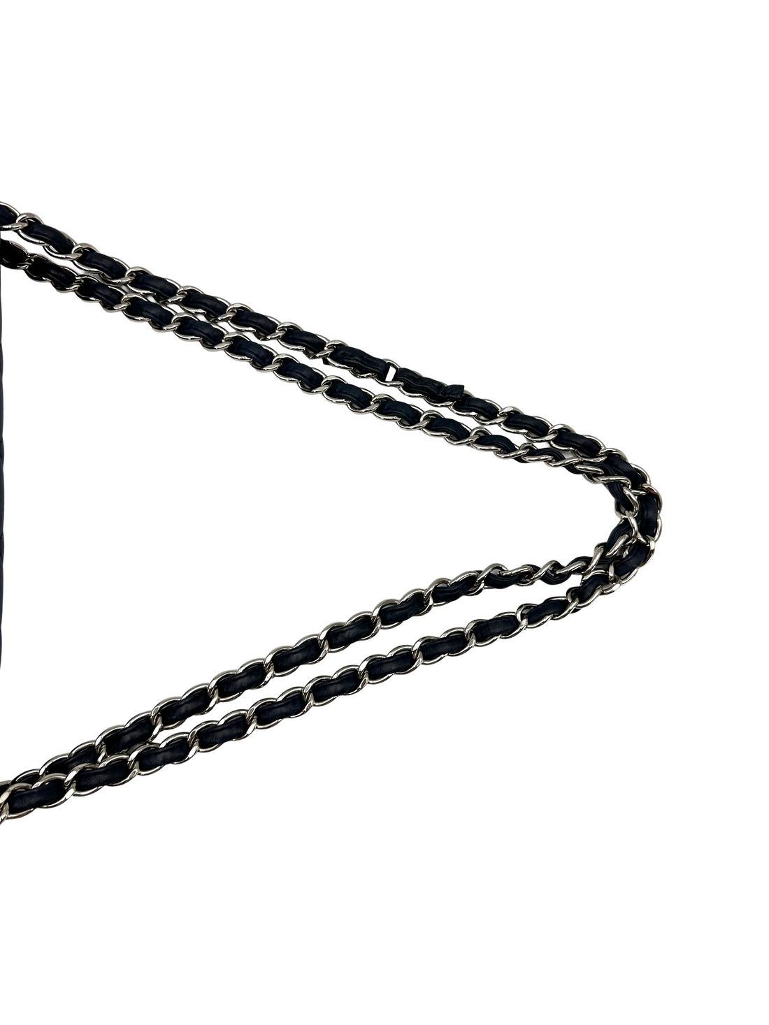 Chanel Classic Flap Navy Quilted Lambskin Maxi Shoulder Bag With Silver Hardware(13***89) CC2449