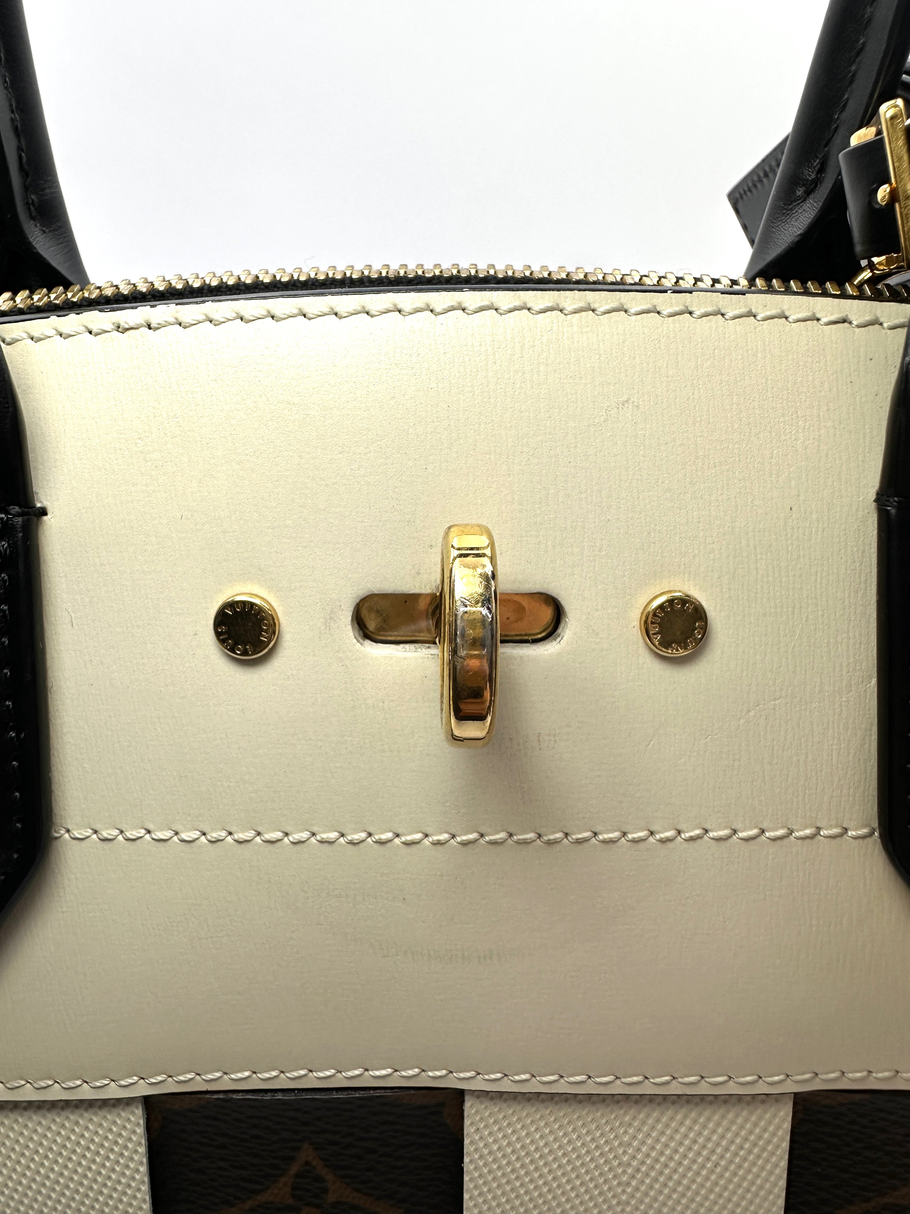 Louis Vuitton City Steamer Damier Tressage Leather Handle Bag LV3223