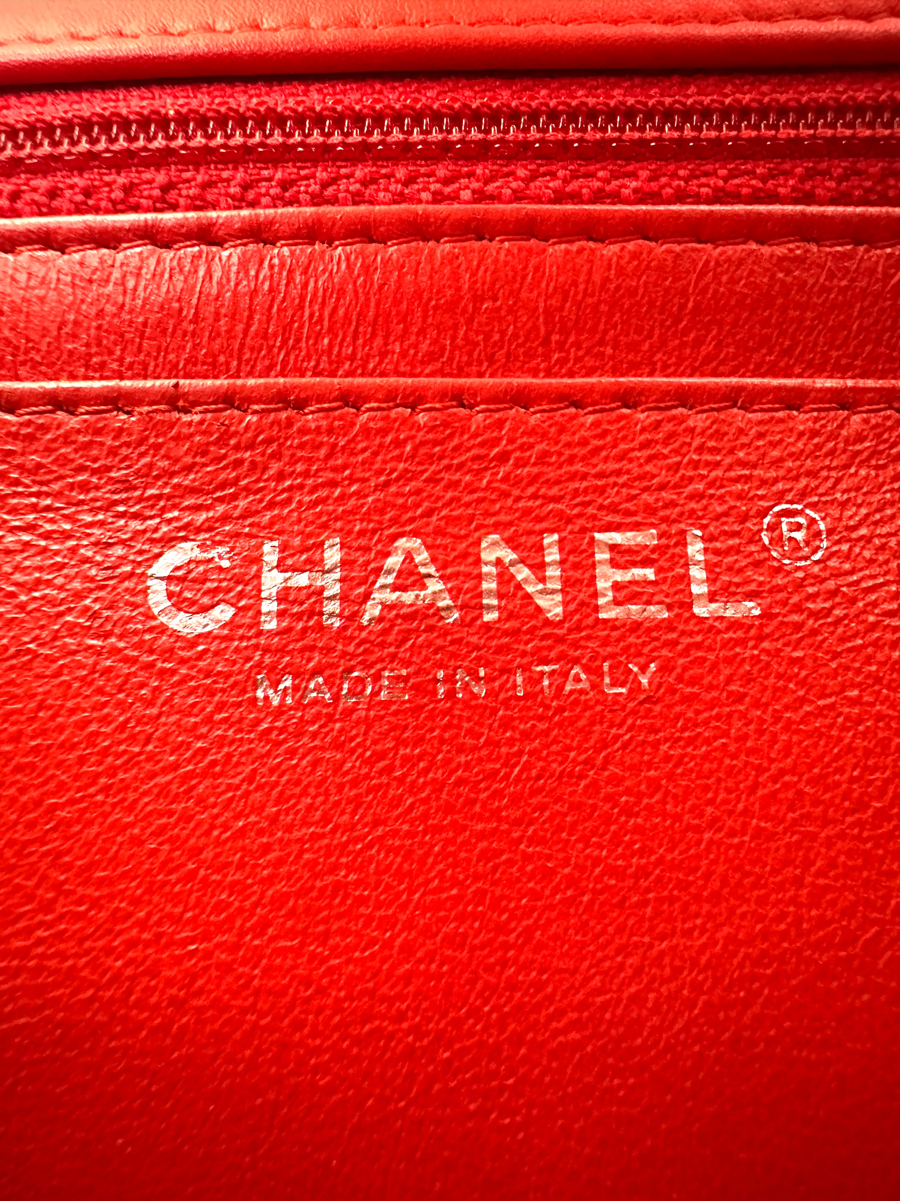 Chanel Classic Flap Red Quilted Patent Leather Mini Shoulder Bag(23***57) CC2458