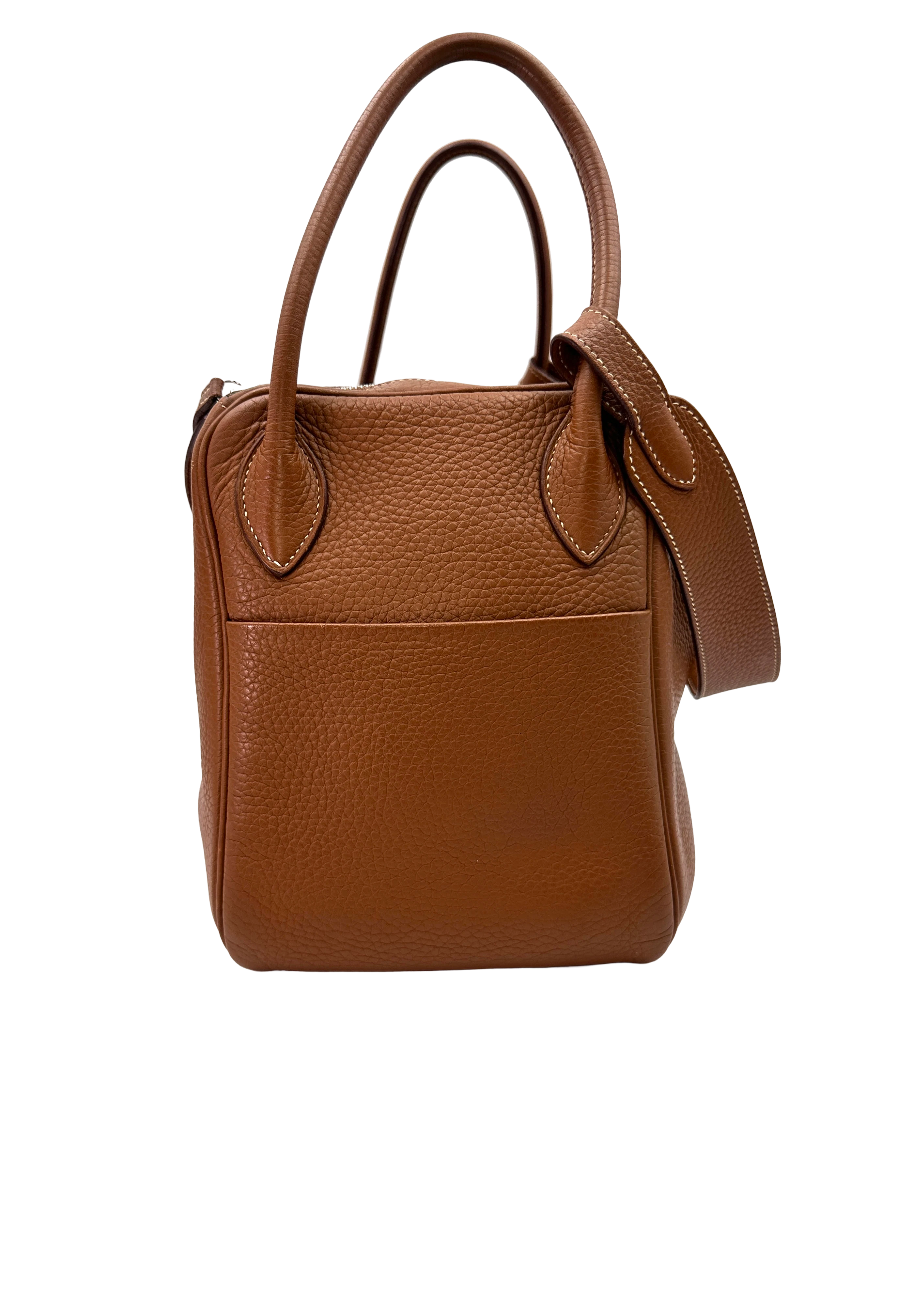 Hermes Lindy34 Brown Leather Handle Bag IRIS264