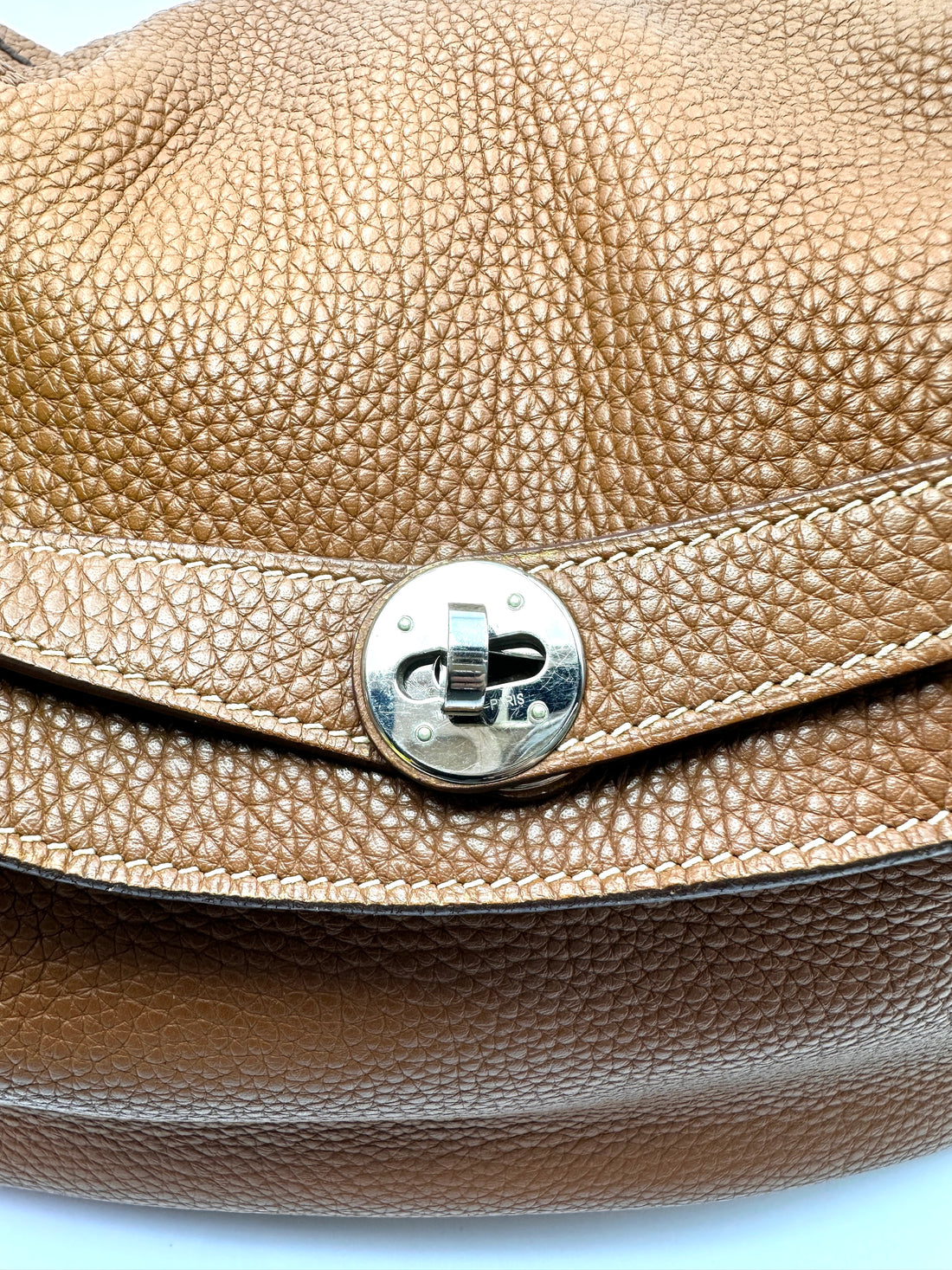 Hermes Lindy34 Brown Leather Handle Bag IRIS264