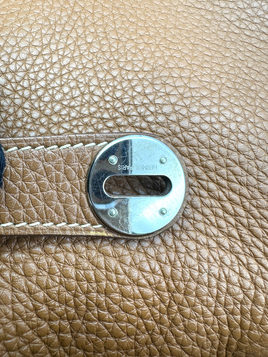 Hermes Lindy34 Brown Leather Handle Bag IRIS264