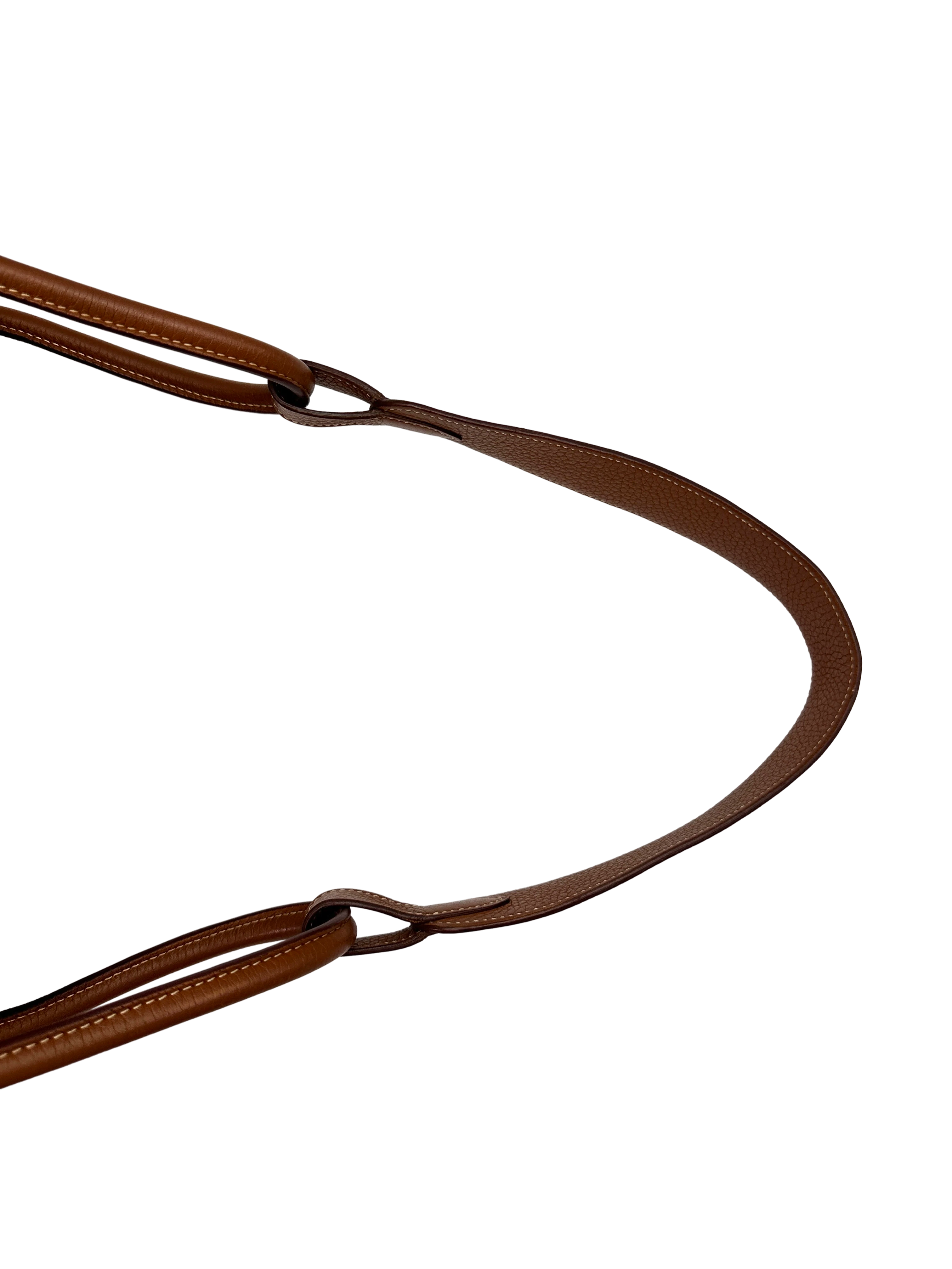 Hermes Lindy34 Brown Leather Handle Bag IRIS264
