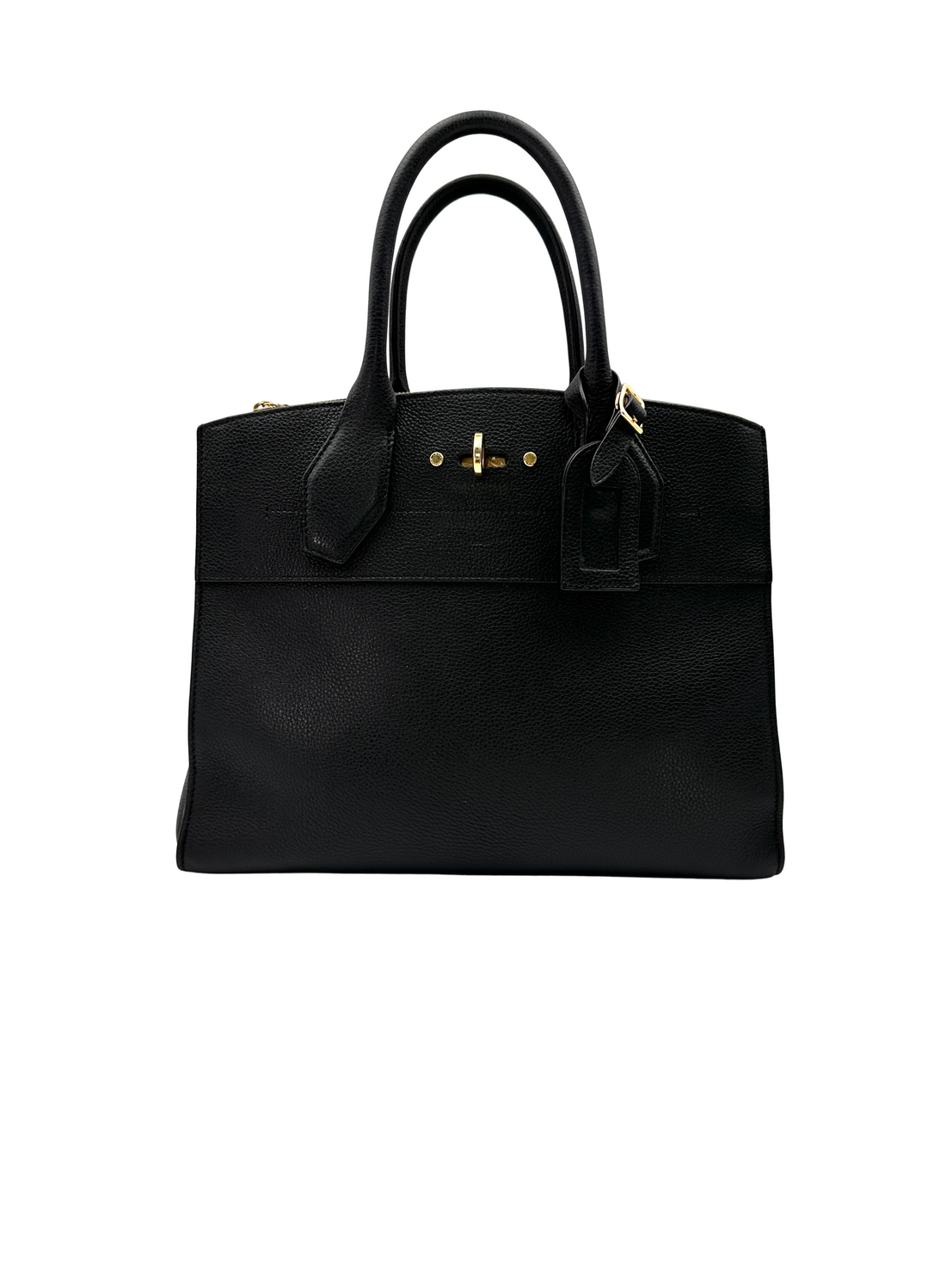 Louis Vuitton City Steamer Black Taurillon Leather Handle Bag LV3224