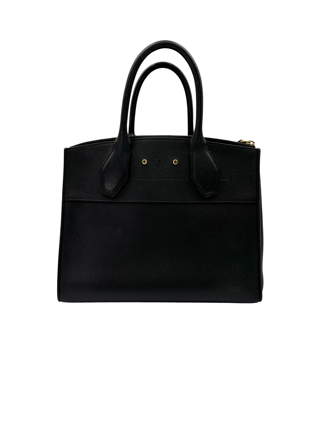 Louis Vuitton City Steamer Black Taurillon Leather Handle Bag LV3224