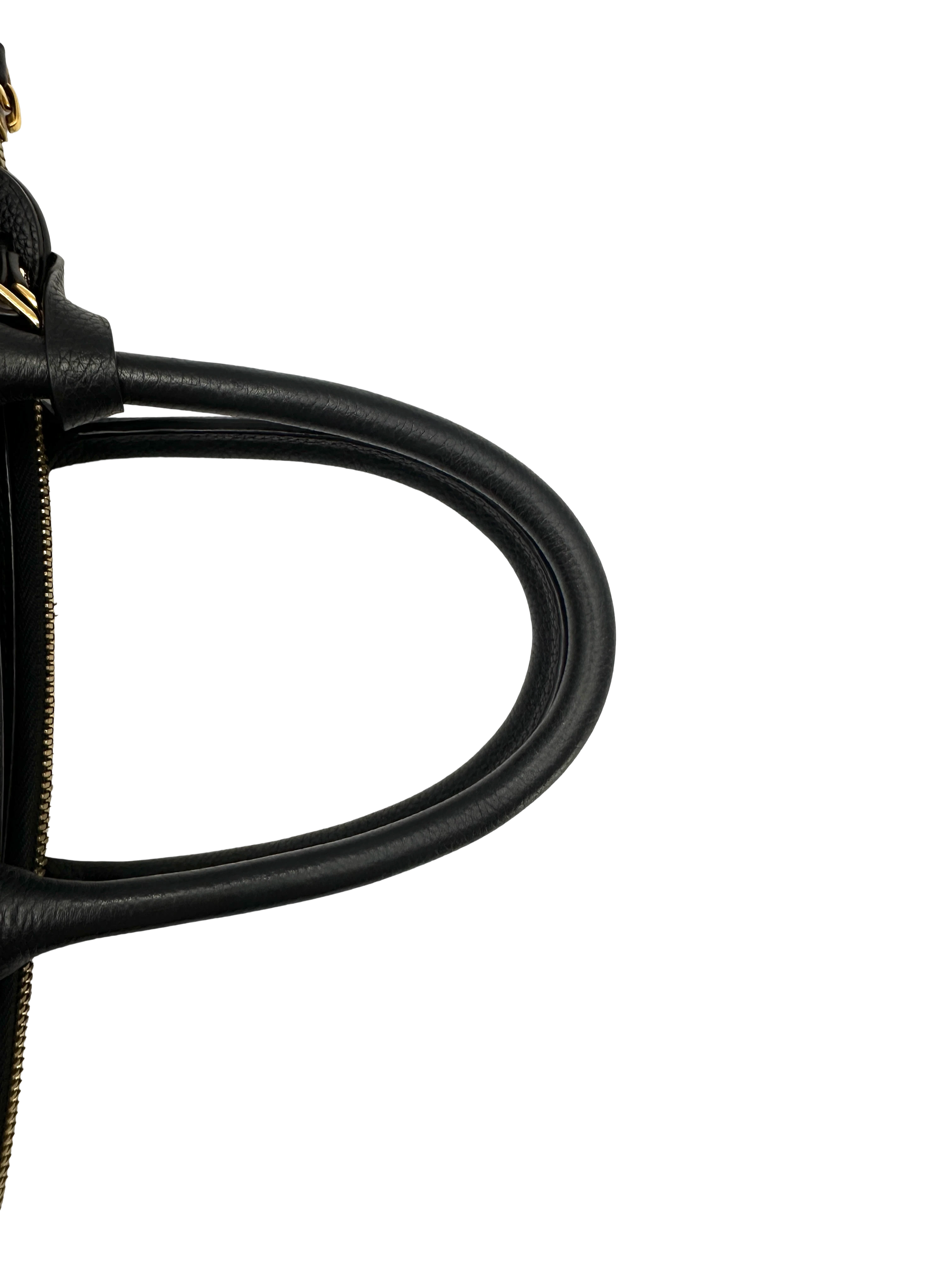 Louis Vuitton City Steamer Black Taurillon Leather Handle Bag LV3224