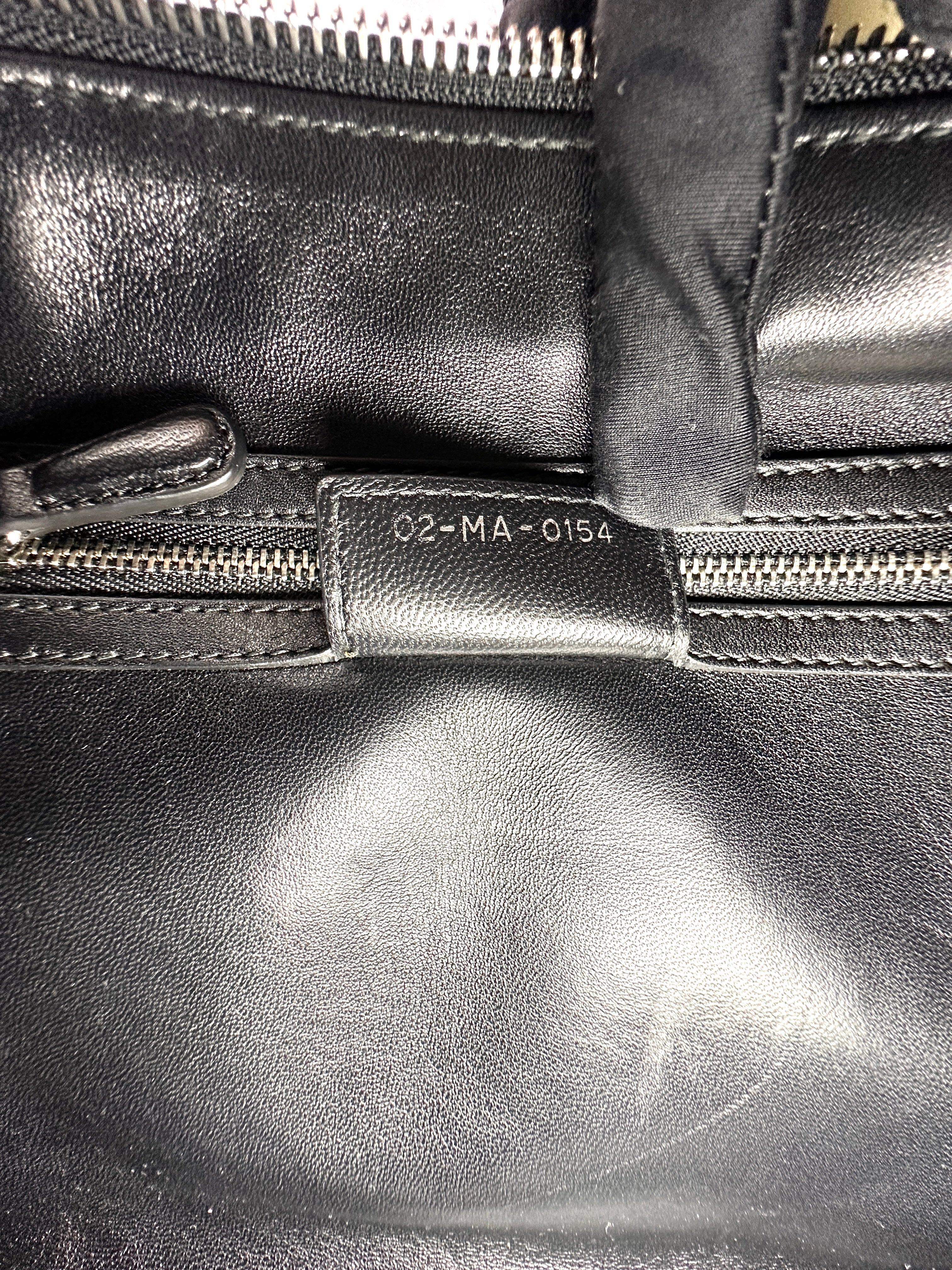 Christian Dior Lady Dior Black/White Sequin Embroidered Handle Bag DR878