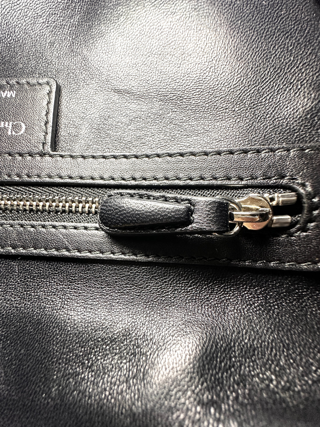 Christian Dior Lady Dior Black/White Sequin Embroidered Handle Bag DR878